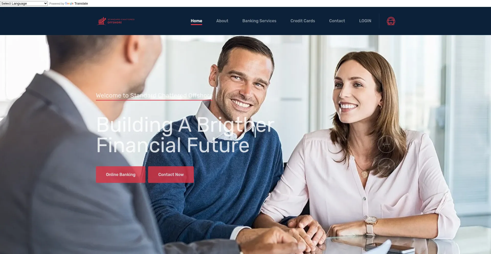Website screenshot of Standardoffshores.com