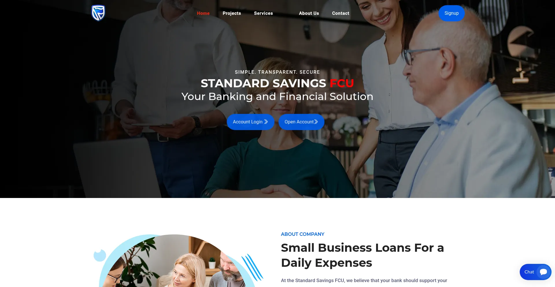Website screenshot of Standardsavingsfcu.info