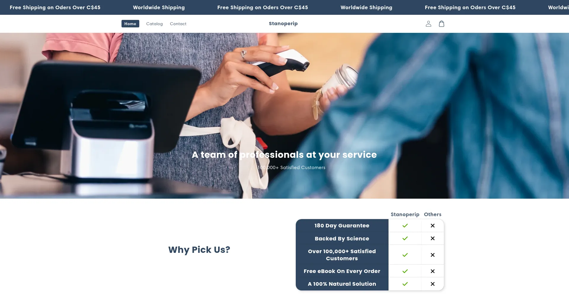 Website screenshot of Stanoperip.com