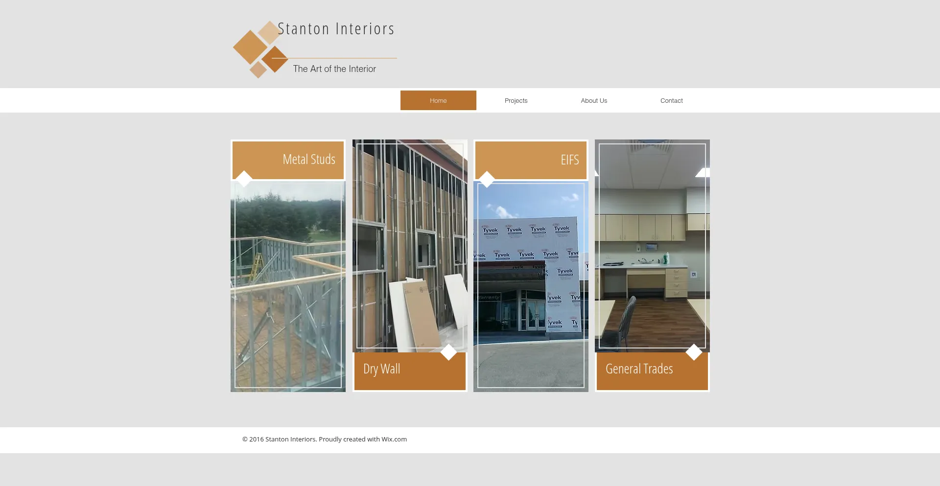 Website screenshot of Stantoninteriors.com