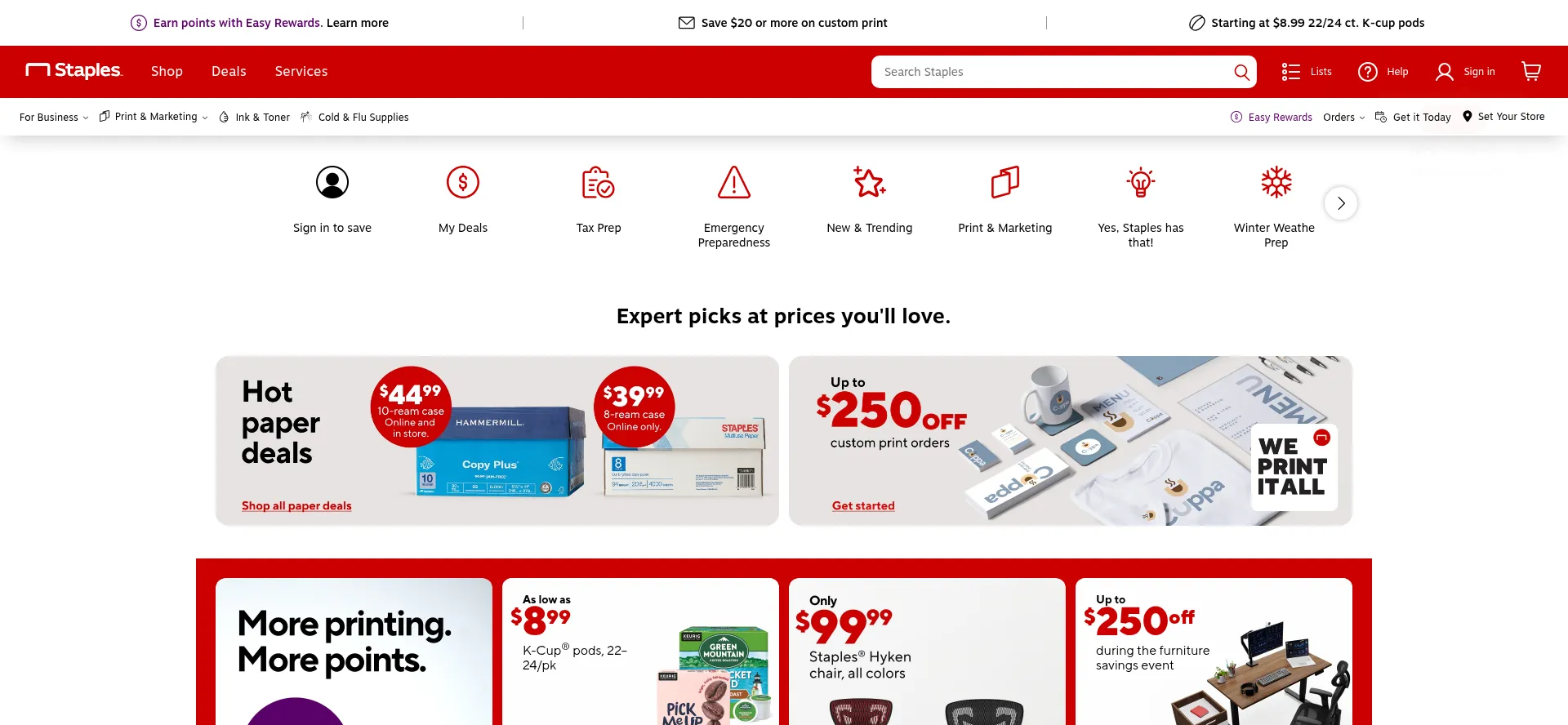 Staples.com Screenshot