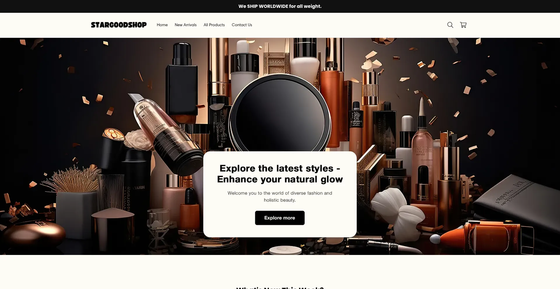Website screenshot of Stargoodshop.com