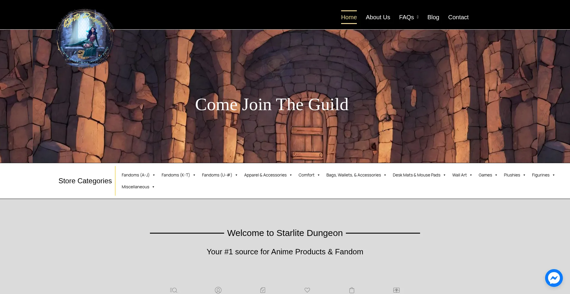Website screenshot of Starlitedungeon.com