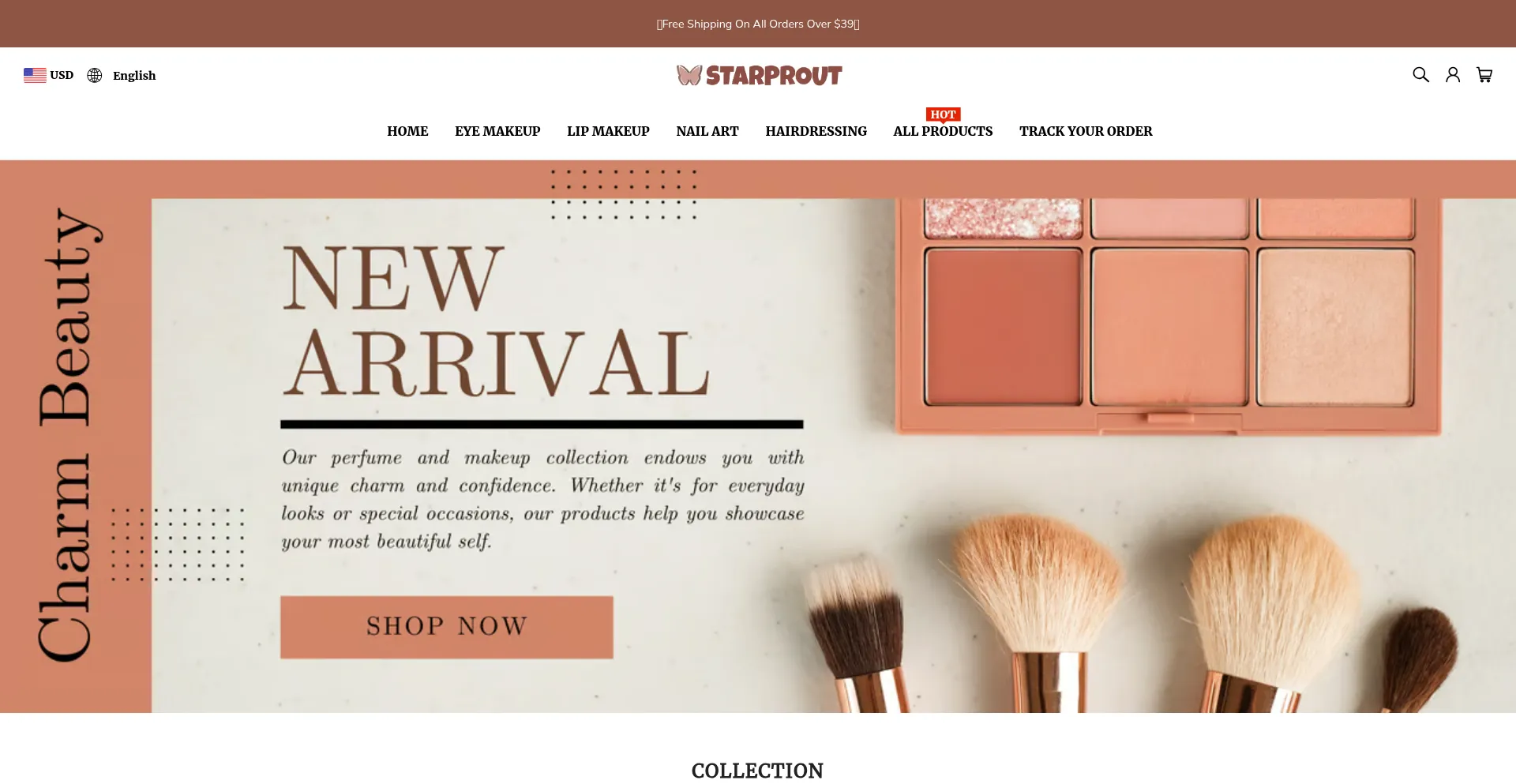 Website screenshot of Starprout.com