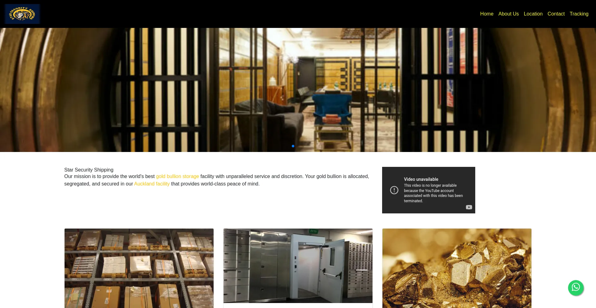 Website screenshot of Starsecurityshipping.com