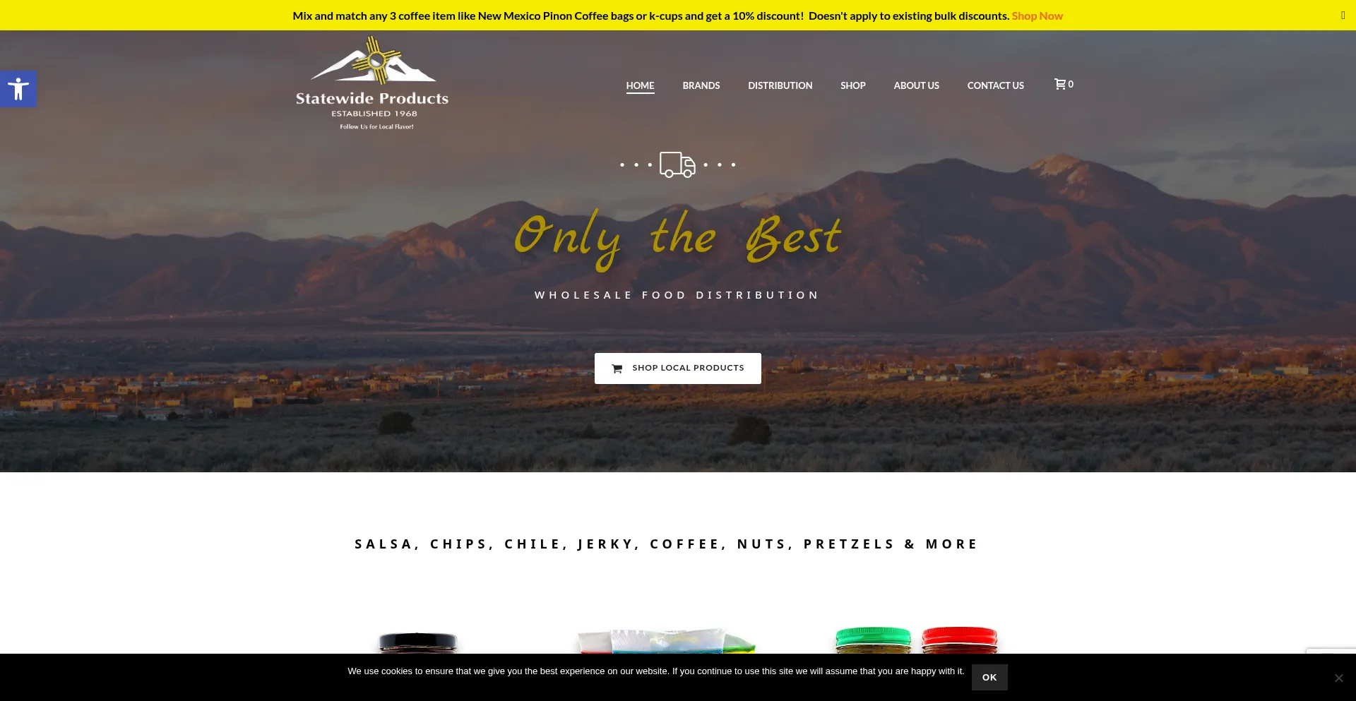 Website screenshot of Statewideproducts.com