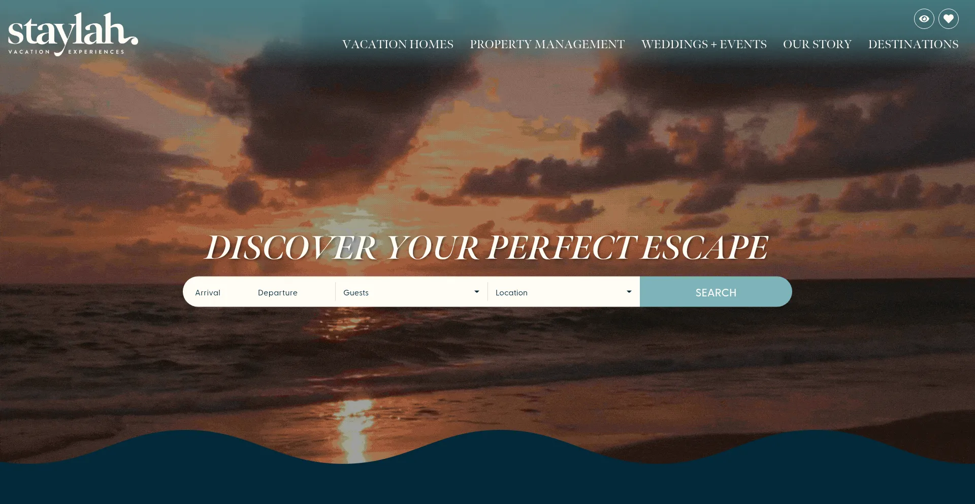 Website screenshot of Staylah.com