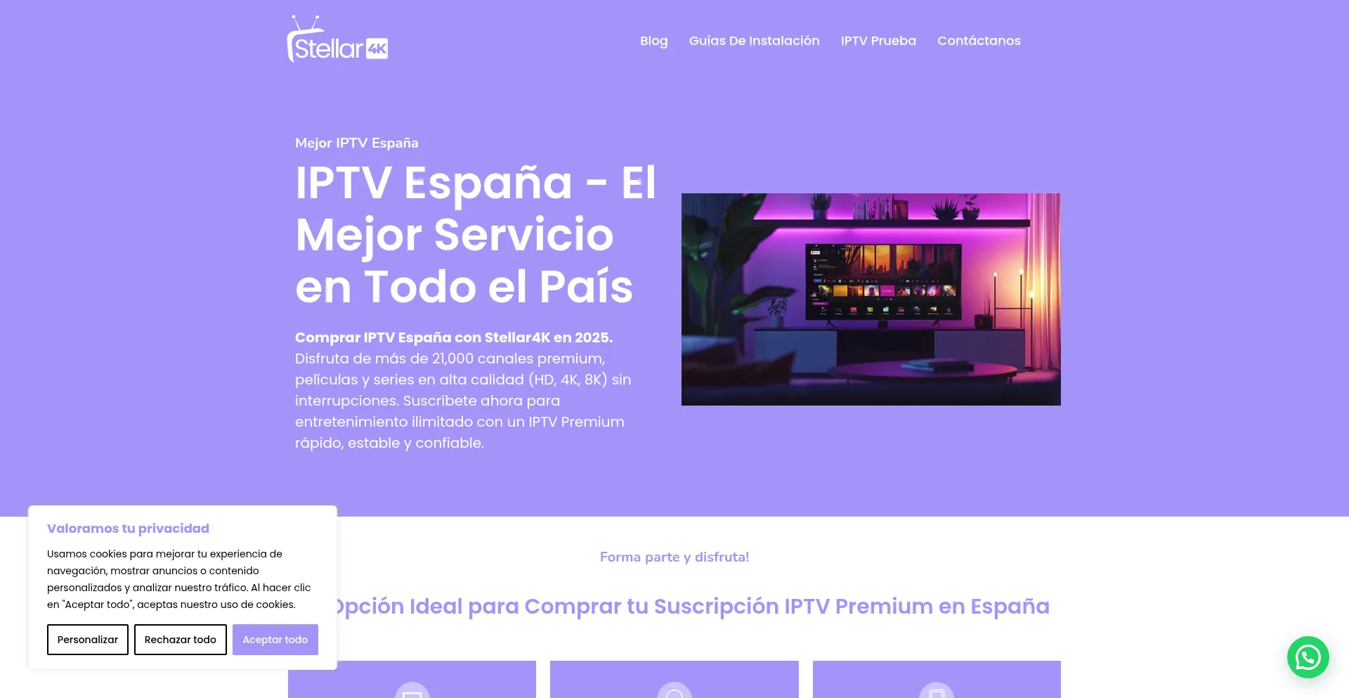 Website screenshot of Stellar4k.es