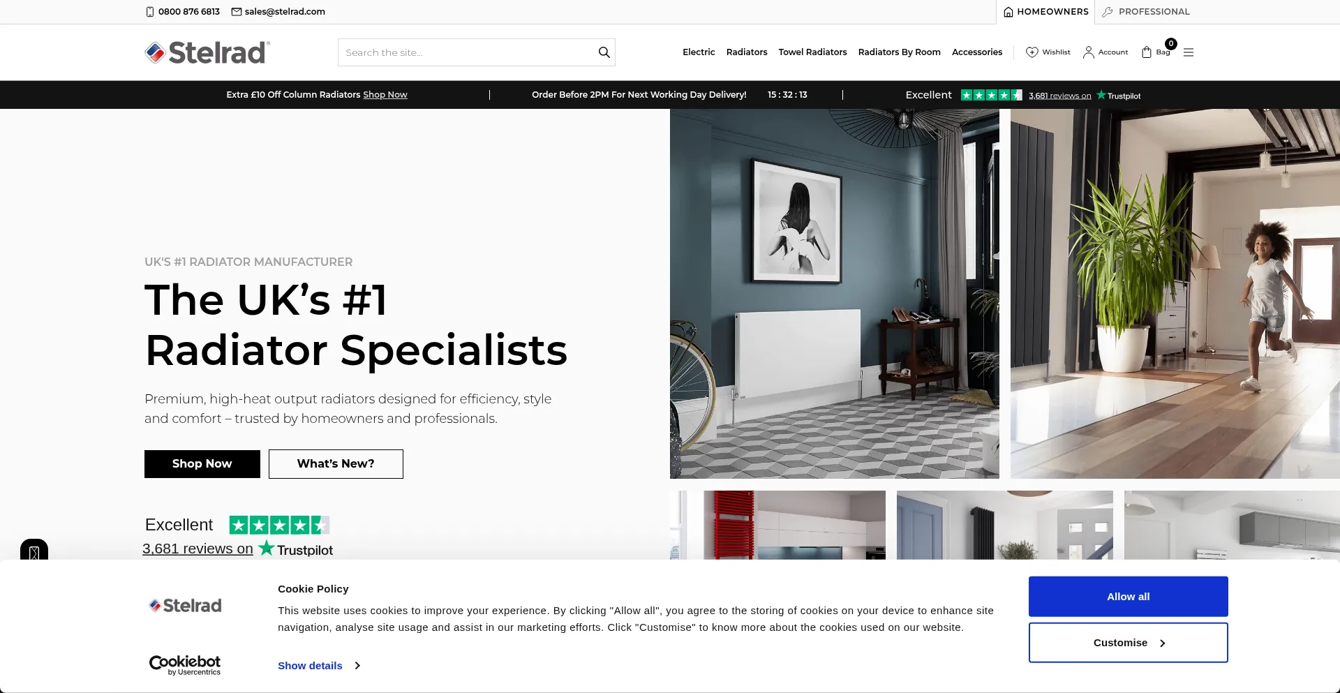 Stelrad.com Screenshot