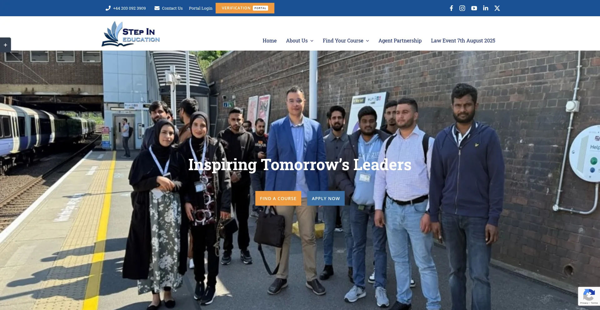 Website screenshot of Stepineducation.org.uk