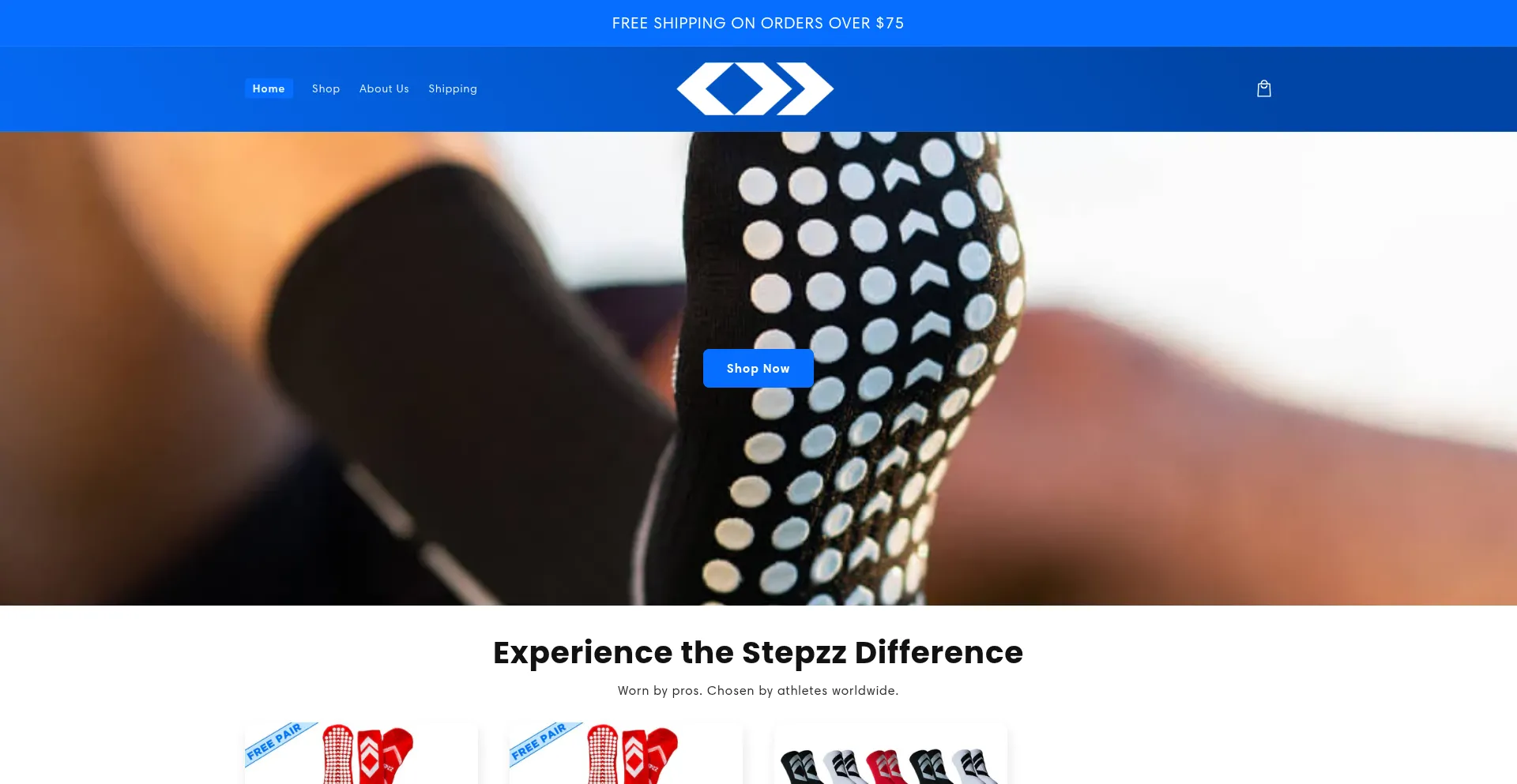 Website screenshot of Stepzz.co