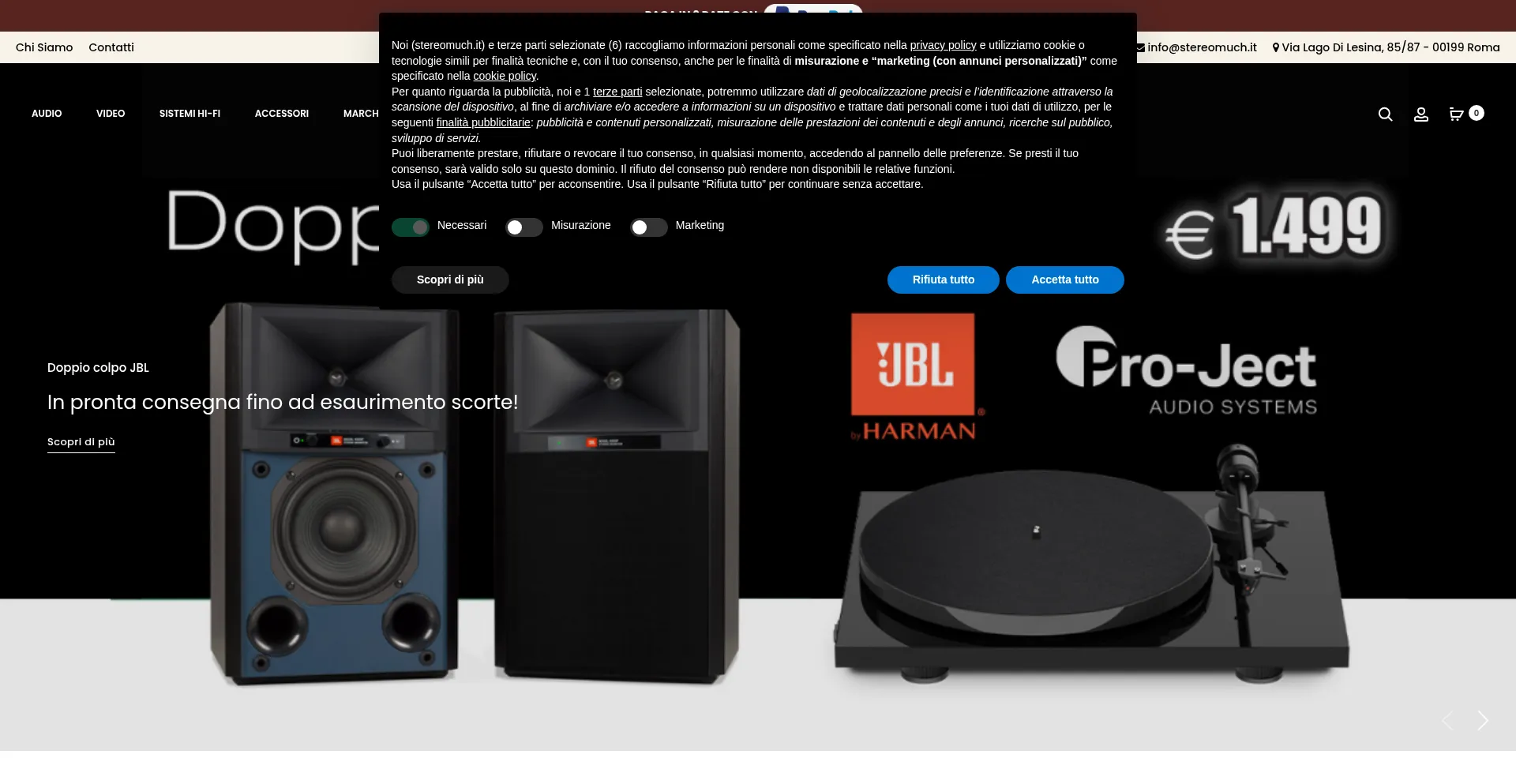 Website screenshot of Stereomuch.it