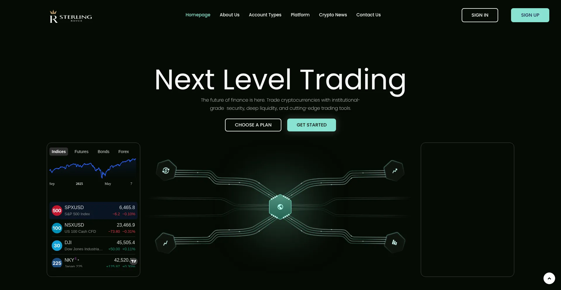 Website screenshot of Sterlingandroyce.com