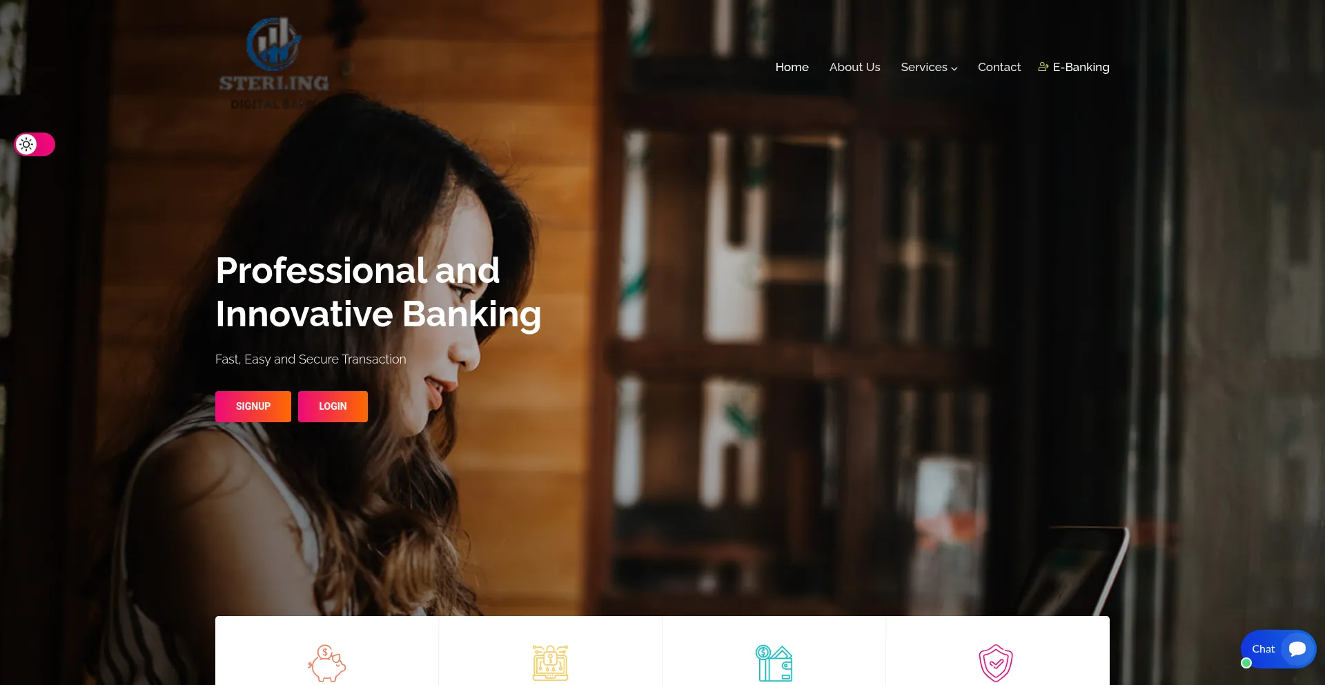 Website screenshot of Sterlingdigitalbnk.com