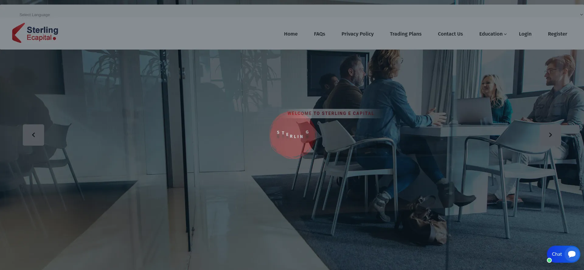 Website screenshot of Sterlingecapitals.com