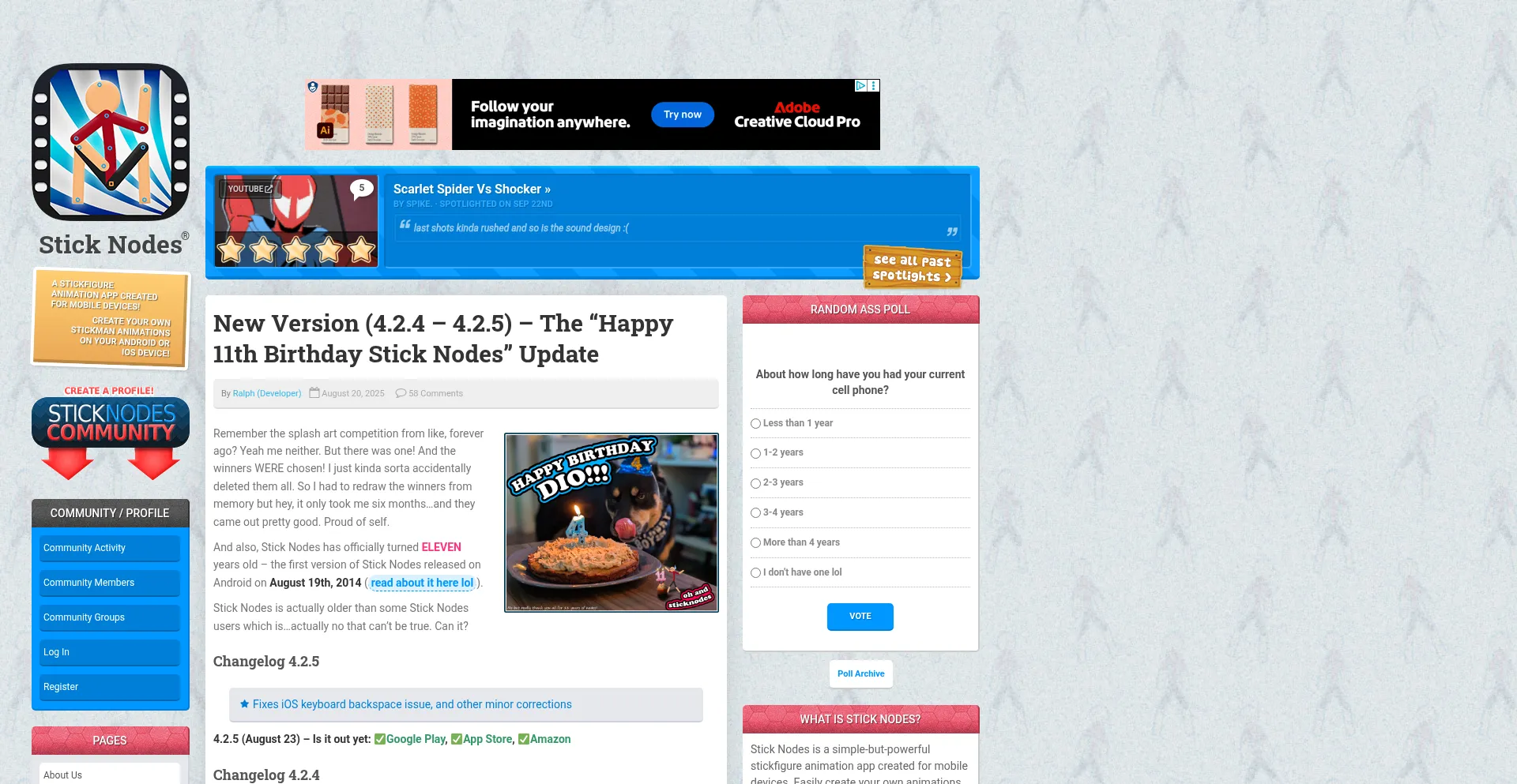 Sticknodes.com Screenshot