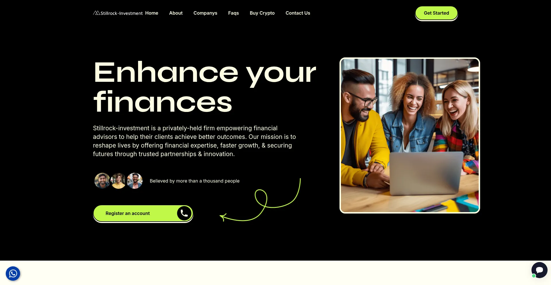 Website screenshot of Stillrock-investment.net