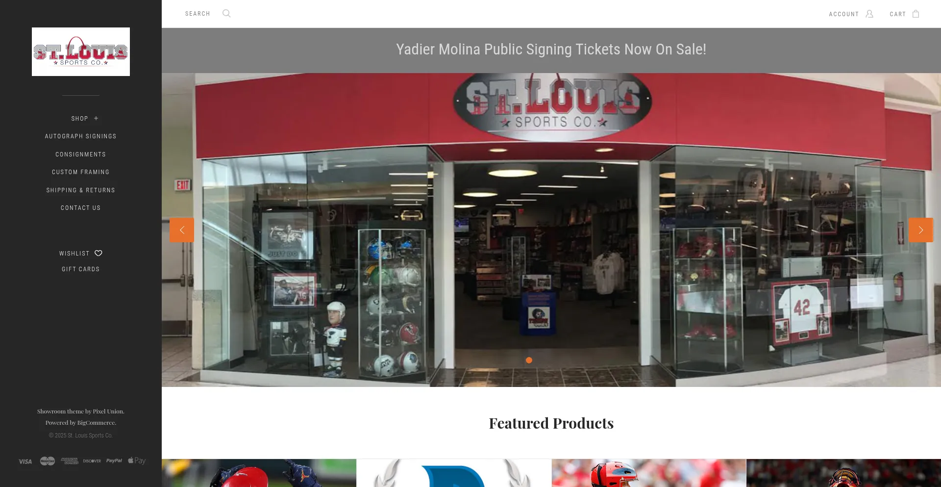 Website screenshot of Stlsportsco.store