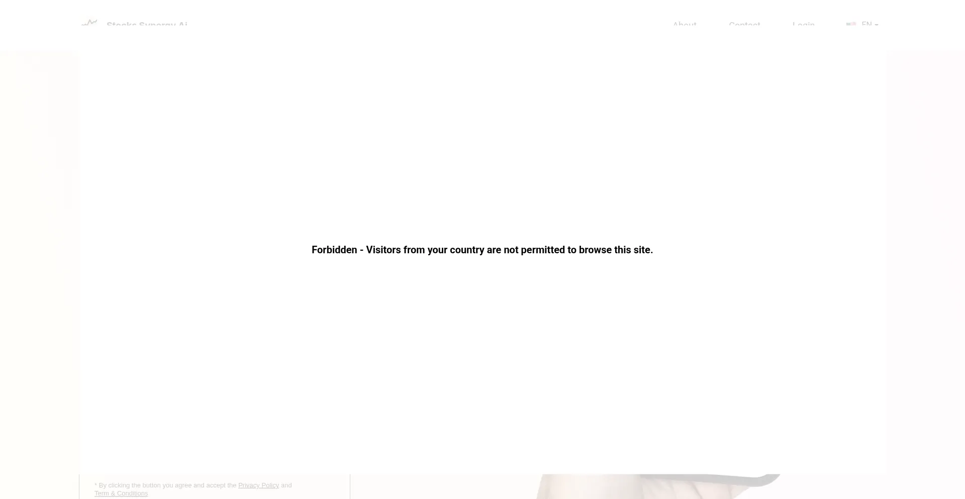 Website screenshot of Stocks-synergy-ai.com