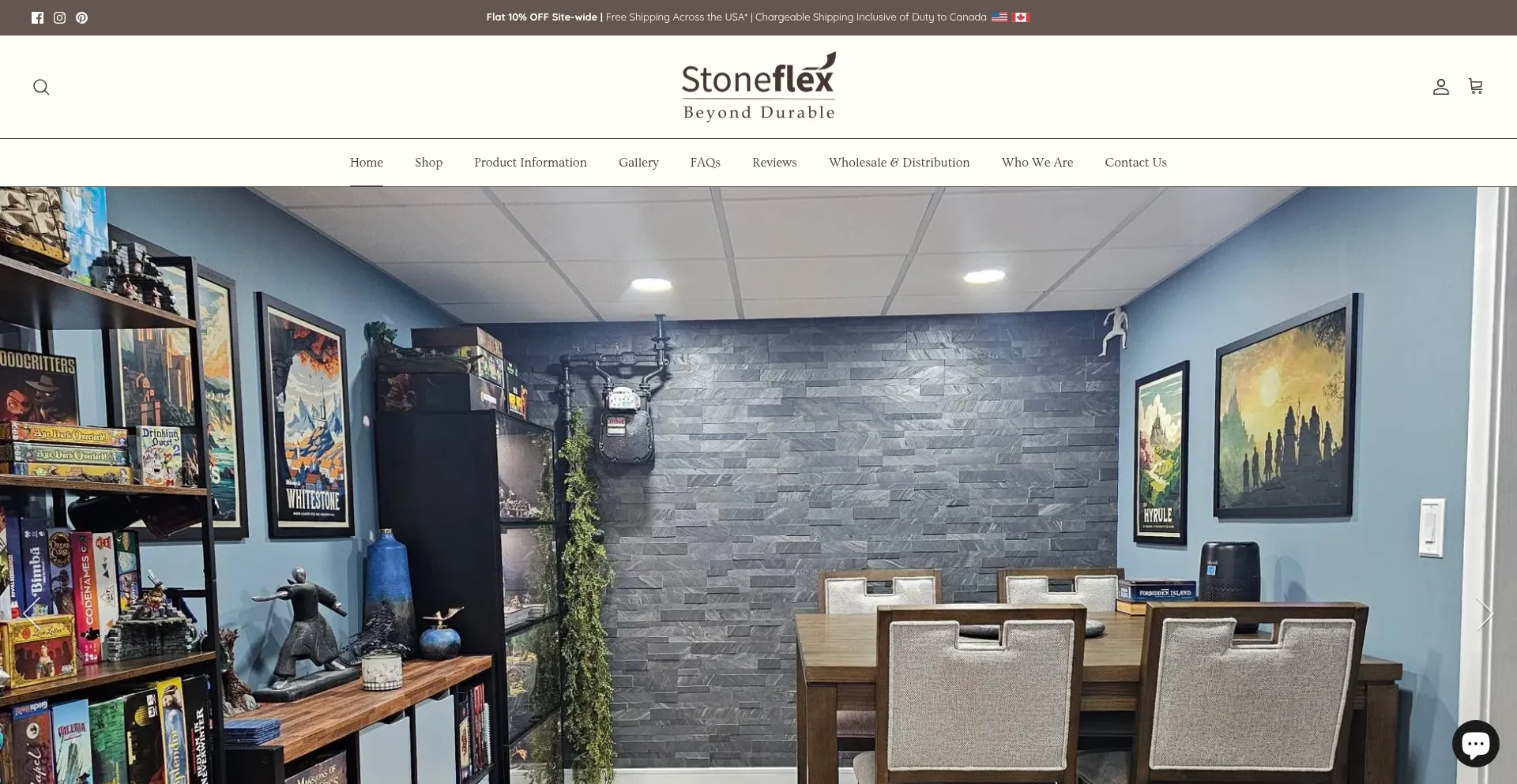 Website screenshot of Stone-flex.com