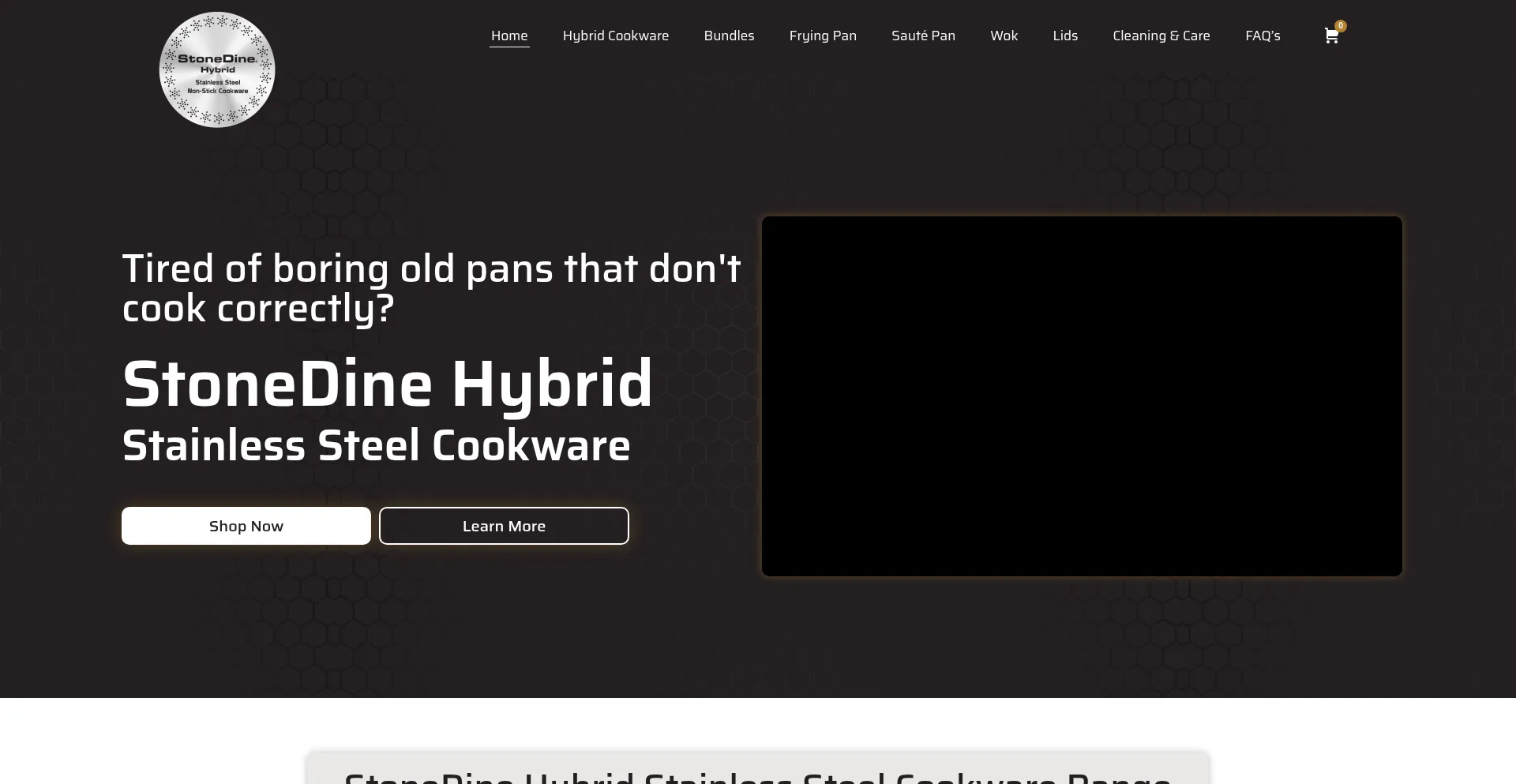 Website screenshot of Stonedine.co.nz