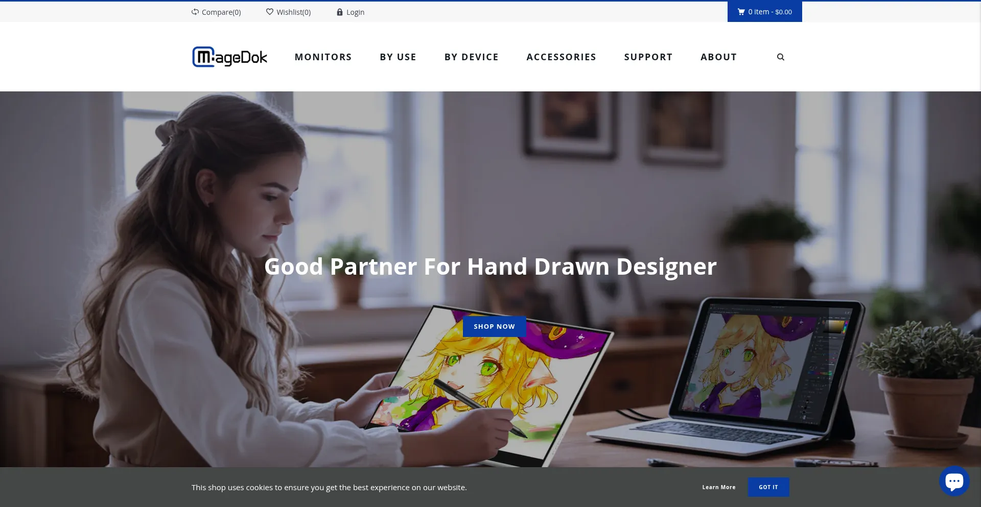 Website screenshot of Store.magedok.com