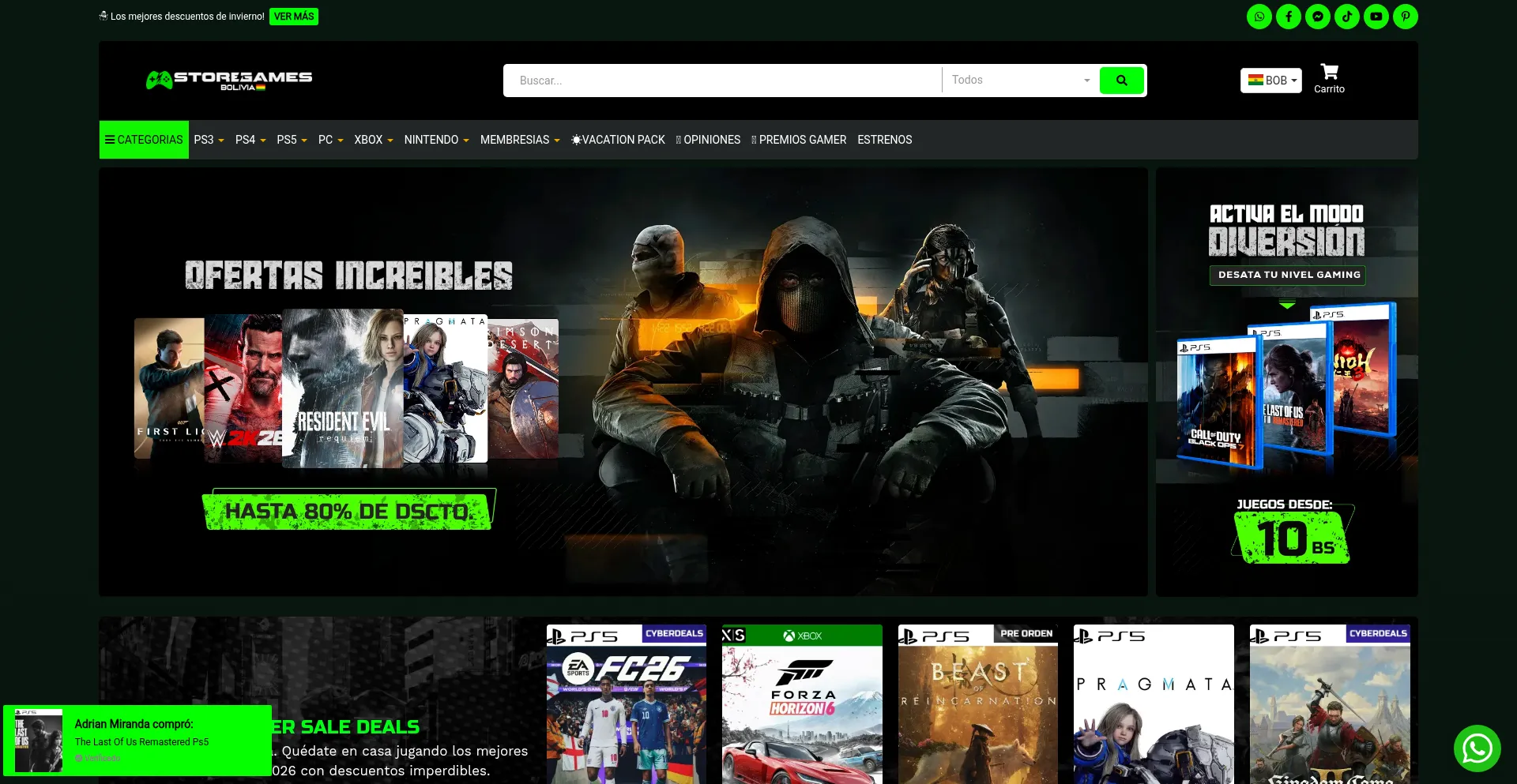 Storegamesbolivia.com
