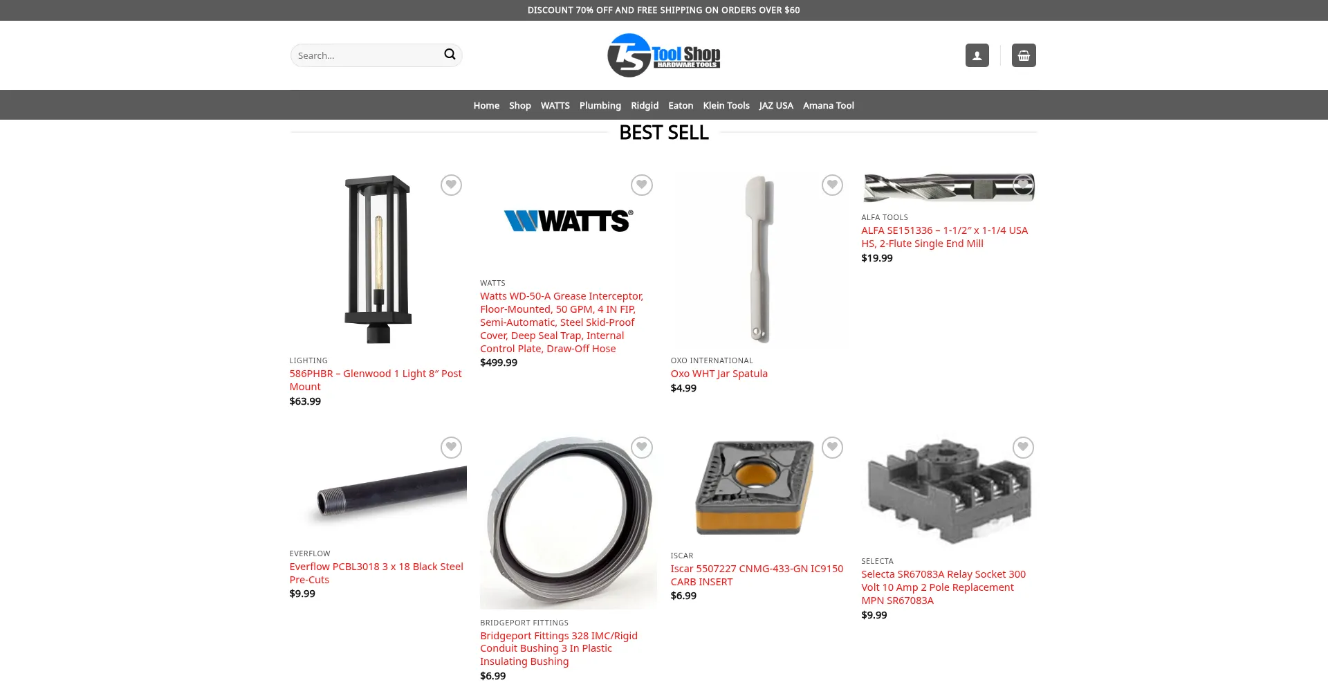 Website screenshot of Storetoolparts.com