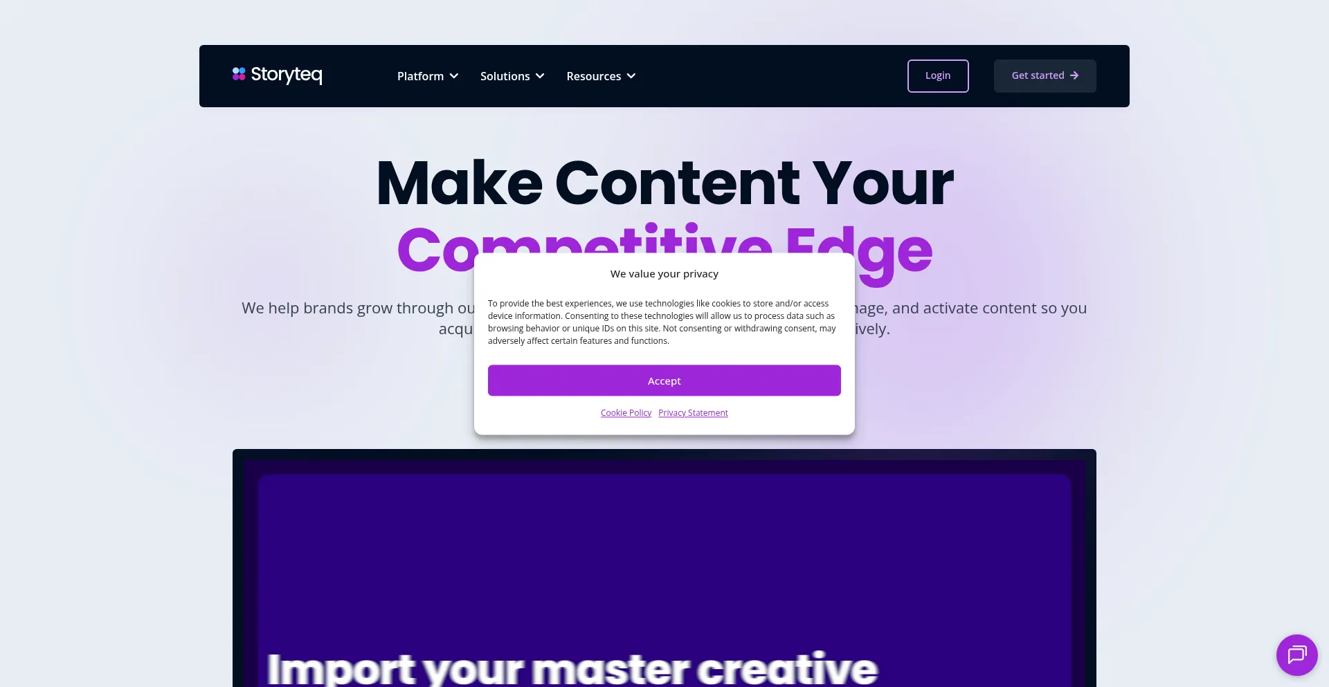 Storyteq.com Screenshot