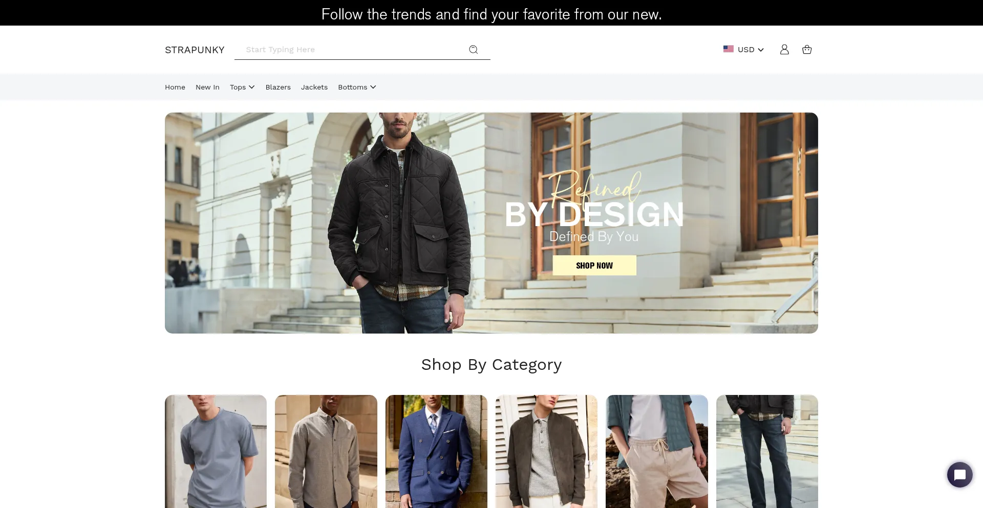 Website screenshot of Strapunky.com