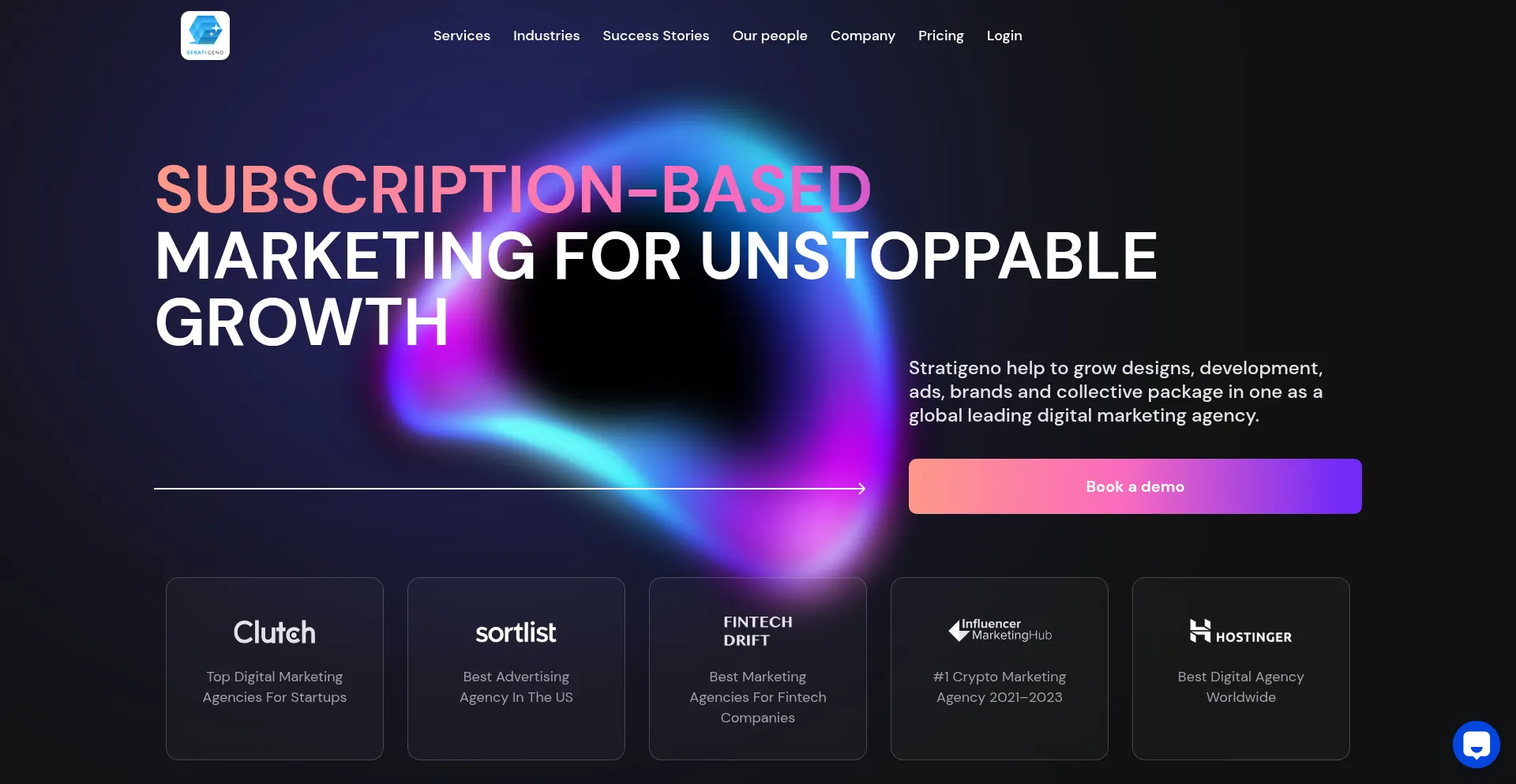Website screenshot of Stratigeno-us.com