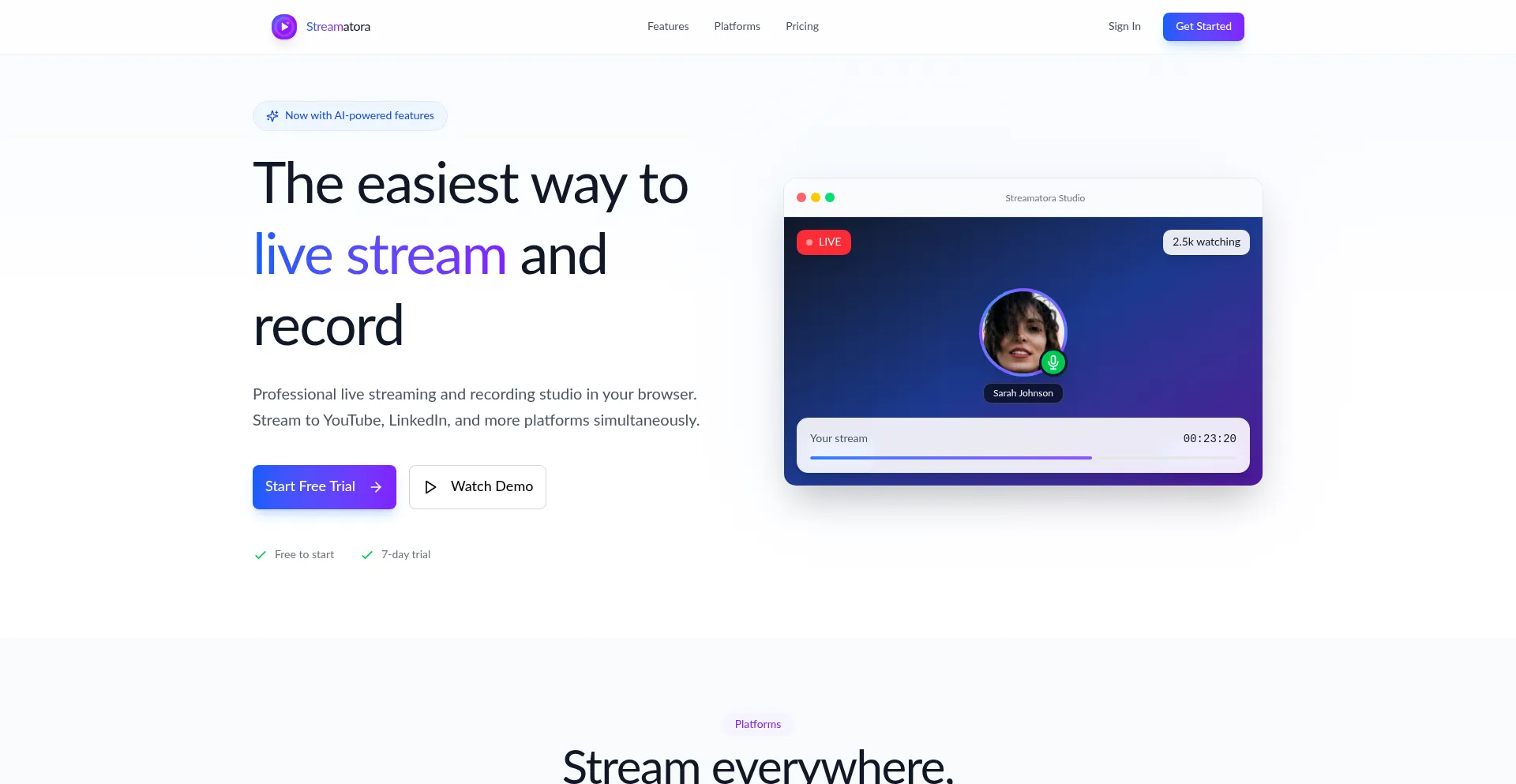 Streamatora.live