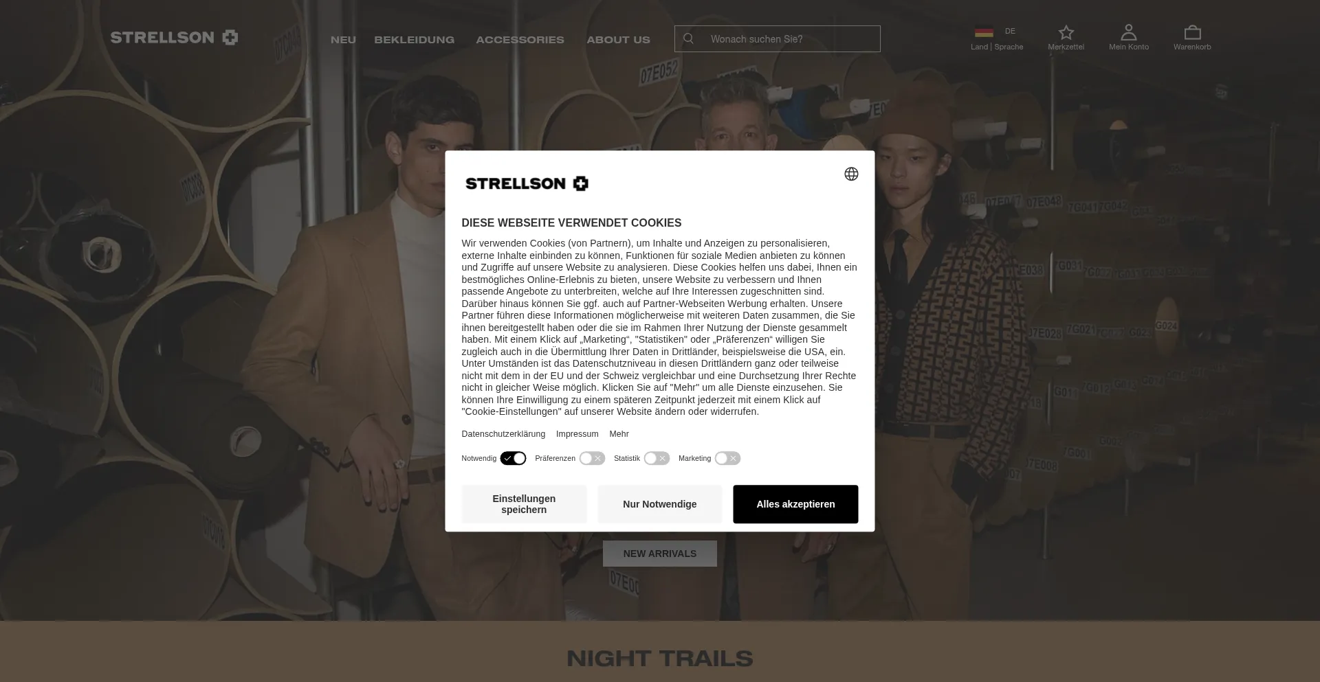 Strellson.com Screenshot