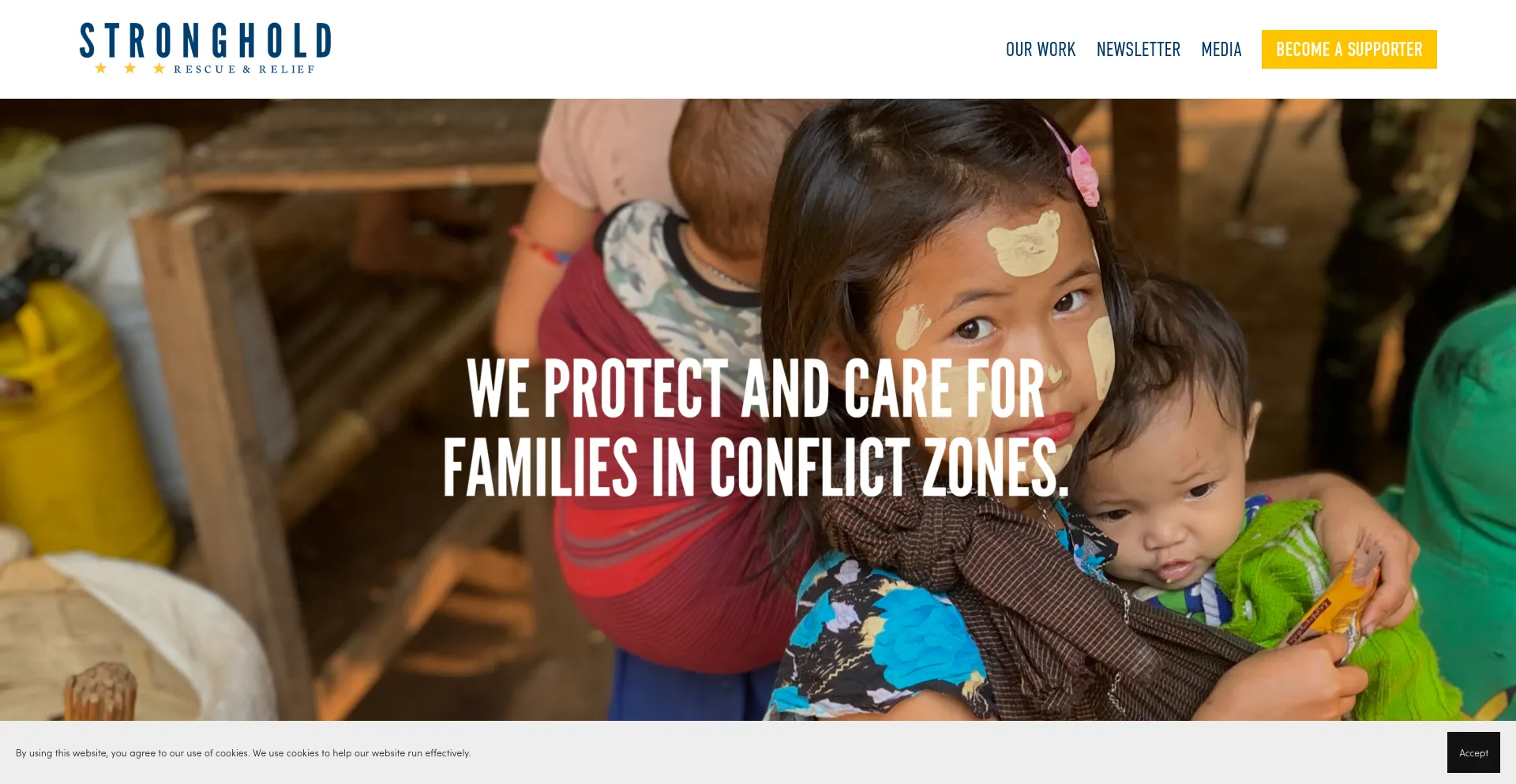 Website screenshot of Strongholdrescue.org