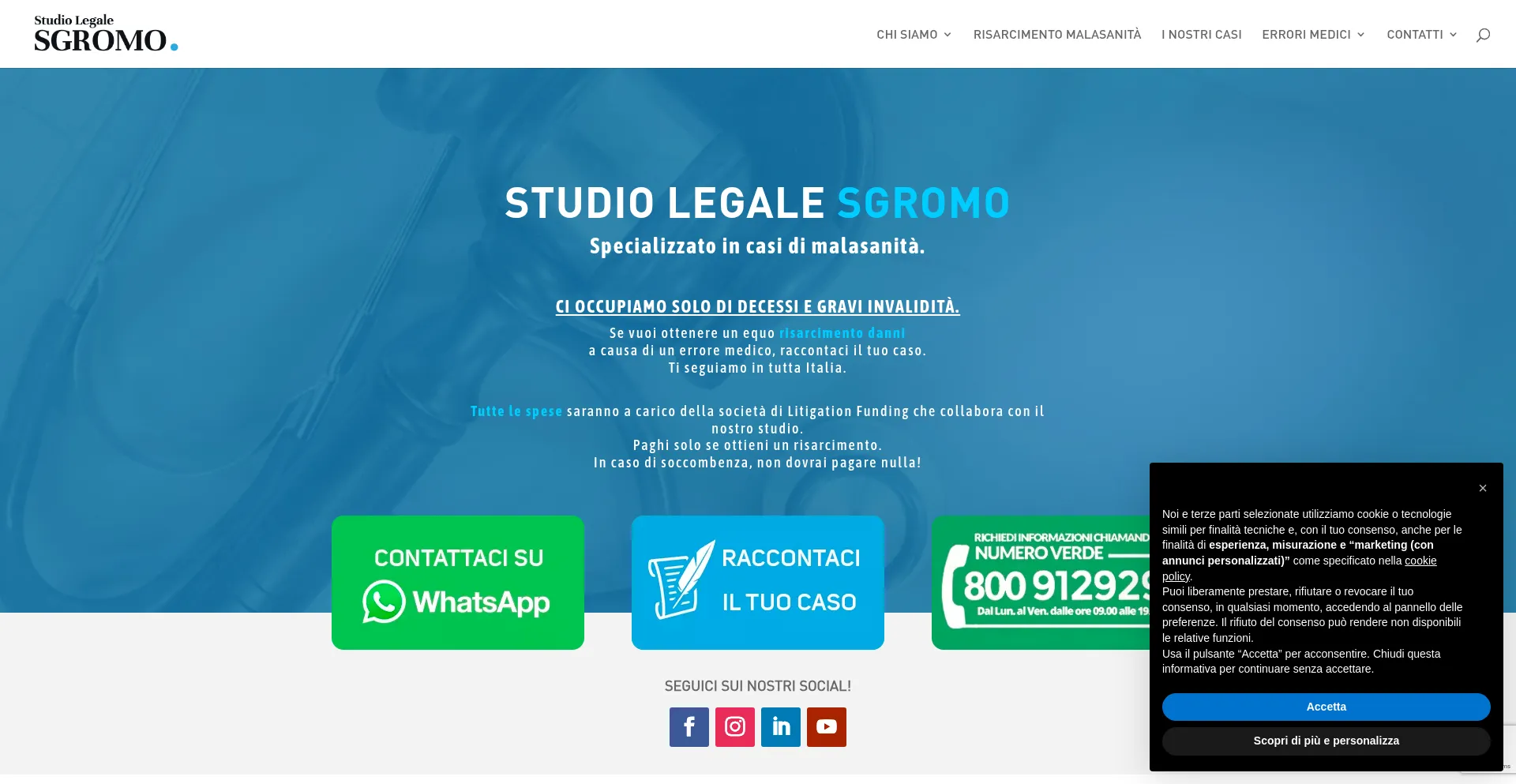Website screenshot of Studiolegalesgromo.it