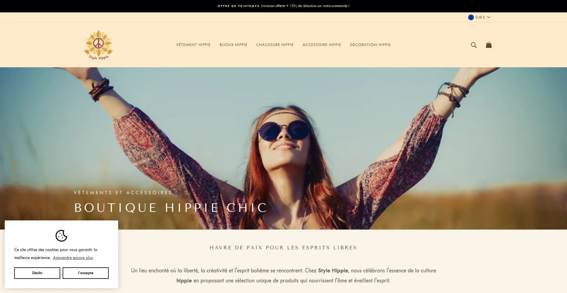 Website screenshot of Style-hippie.com