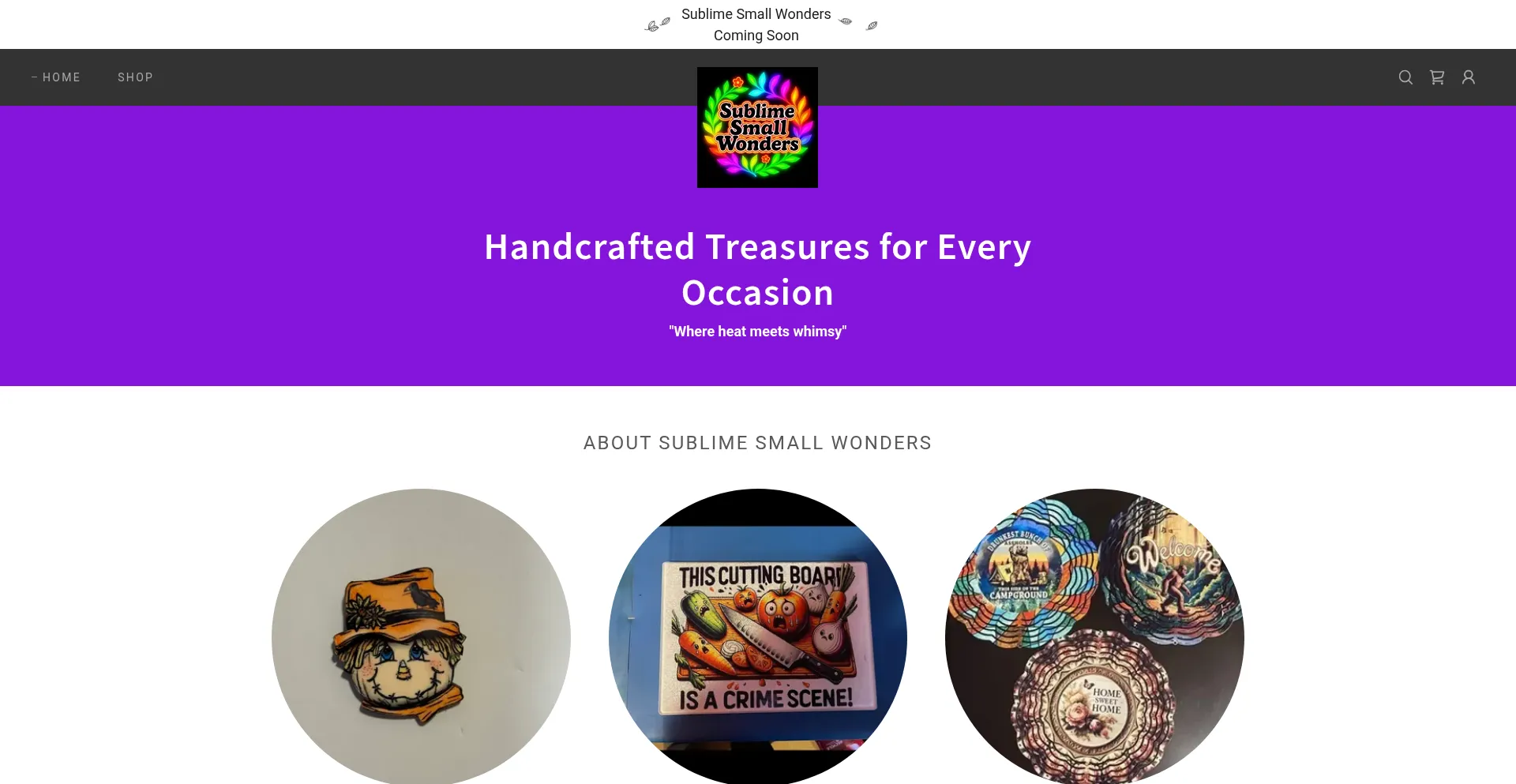 Sublimesmallwonders.com Screenshot