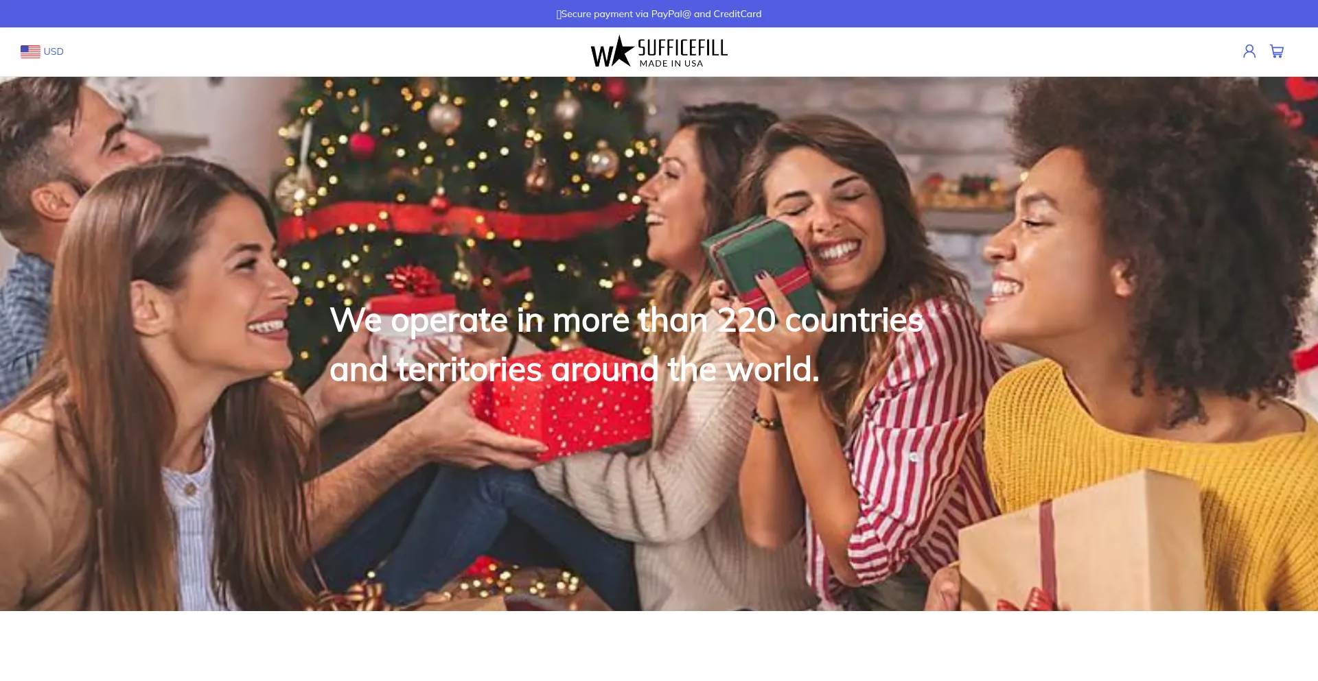 Website screenshot of Sufficefill.com