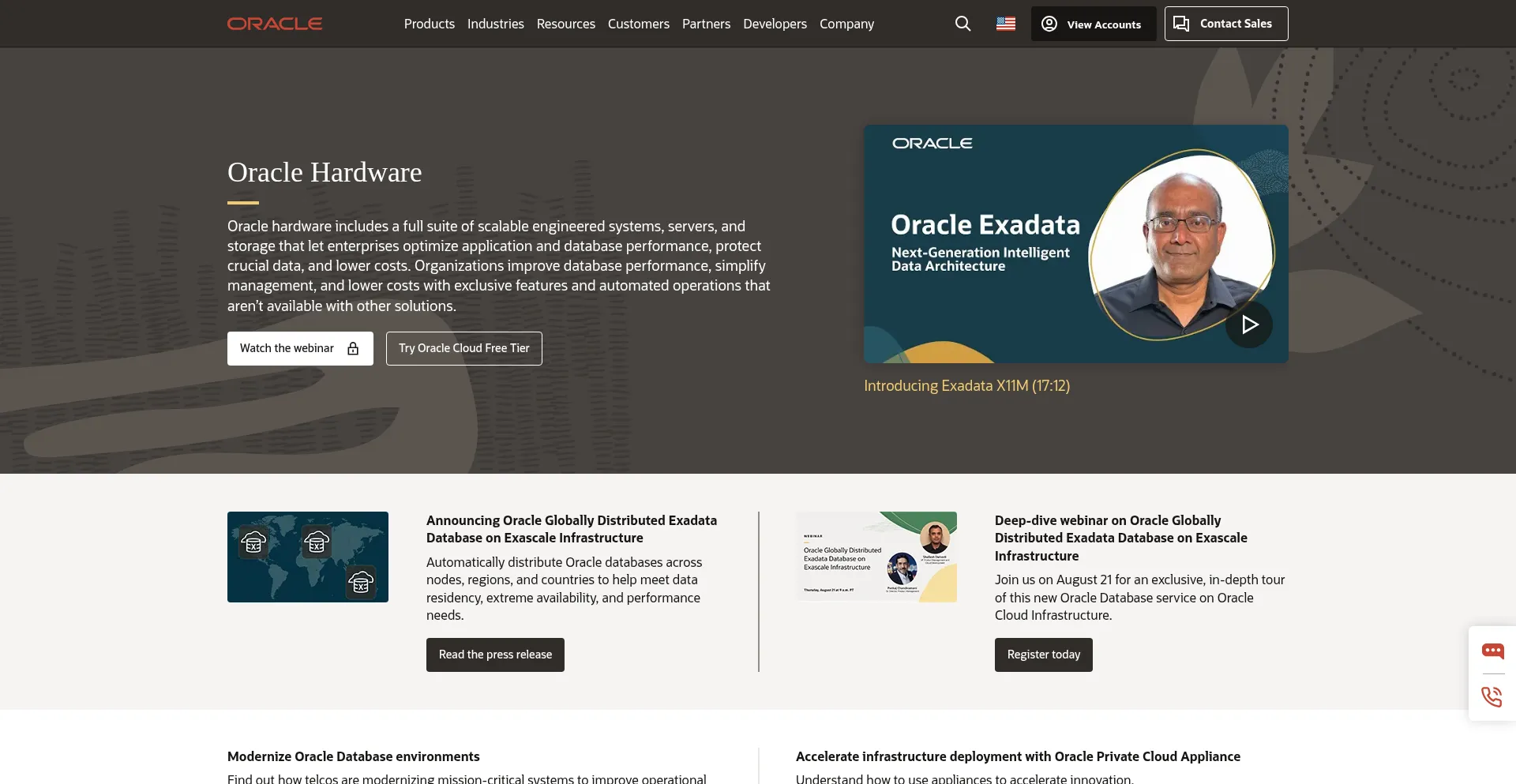 Website screenshot of Sun.com
