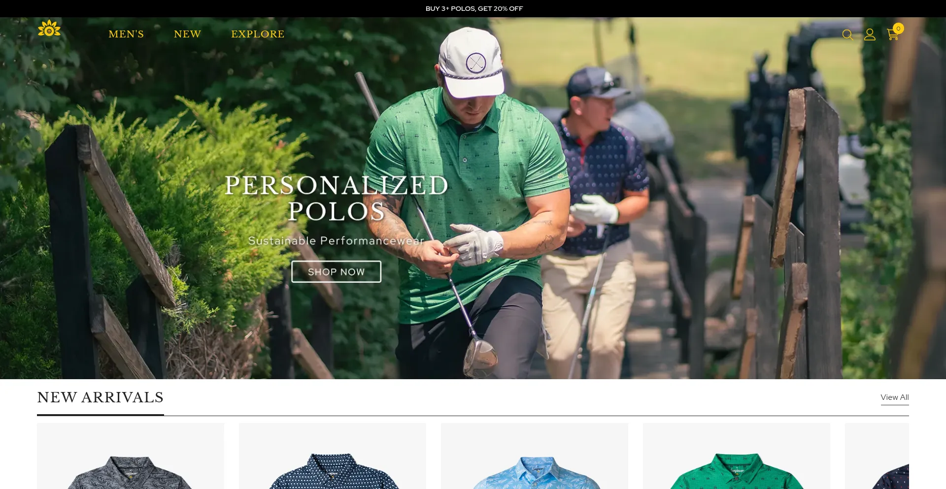 Website screenshot of Sunflowersgolf.com