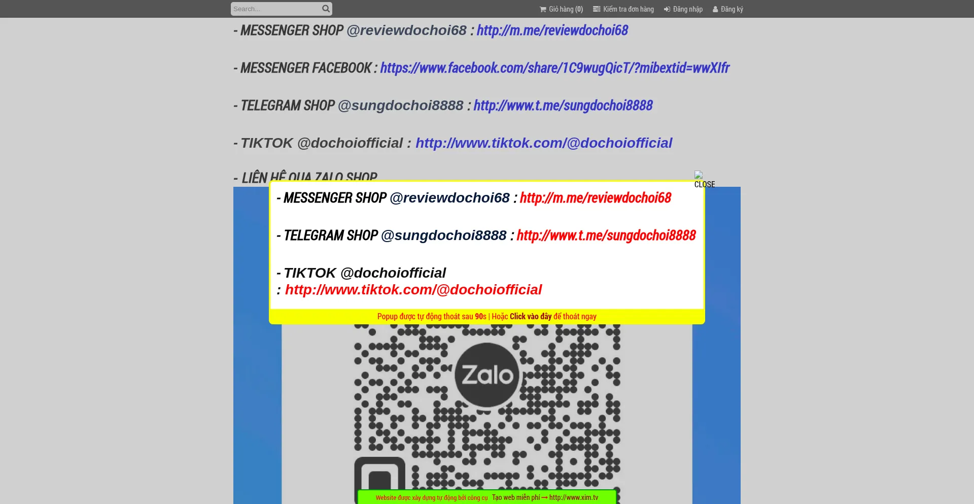 Website screenshot of Sungdochoi.xim.tv