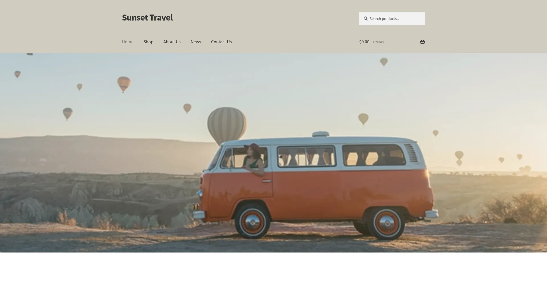 Website screenshot of Sunsettravel.site