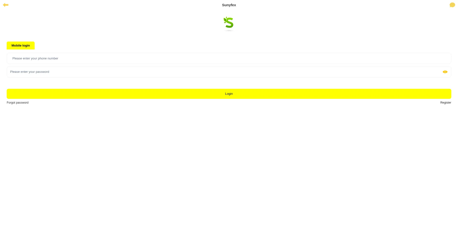 Website screenshot of Sunyfex.live