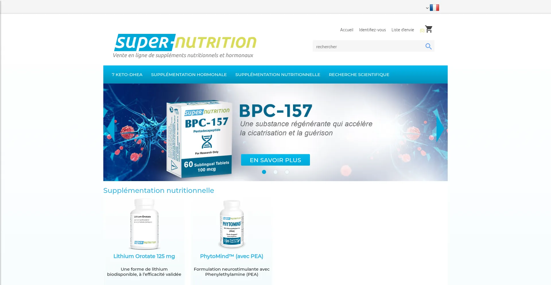 Website screenshot of Super-nutrition.com
