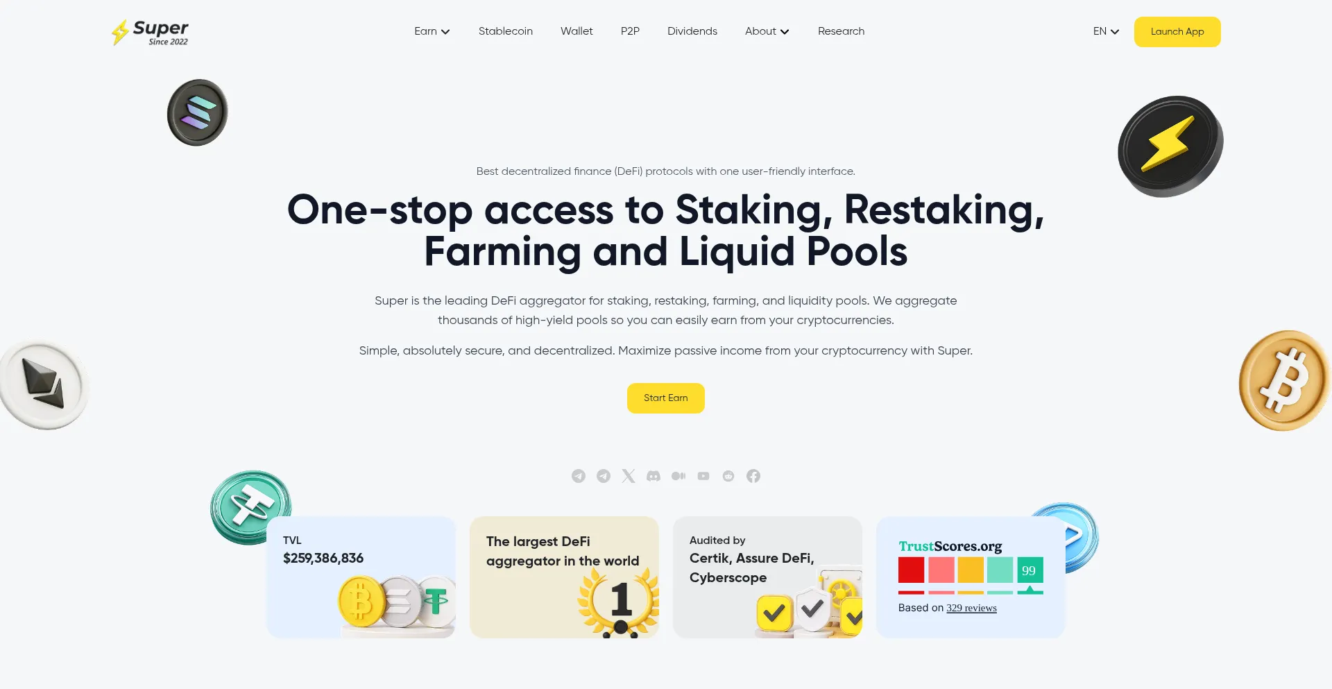 Website screenshot of Superearn.com