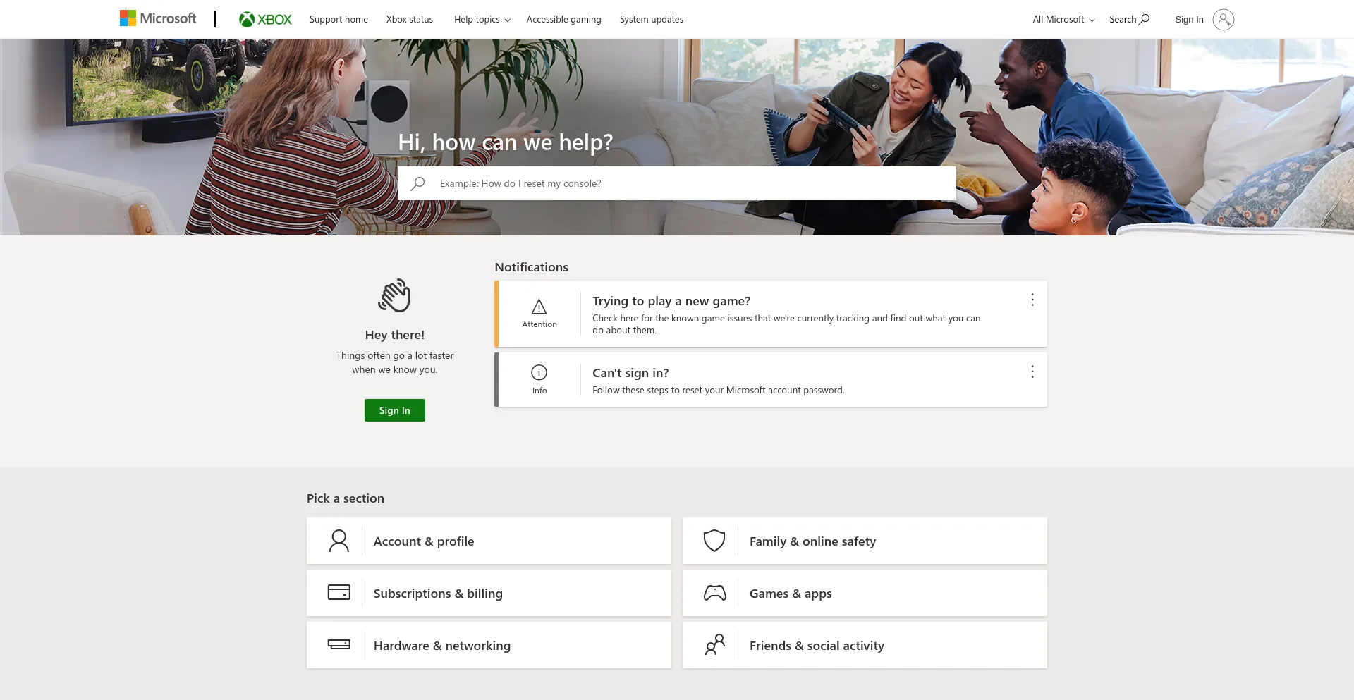 Support.xbox.com Screenshot