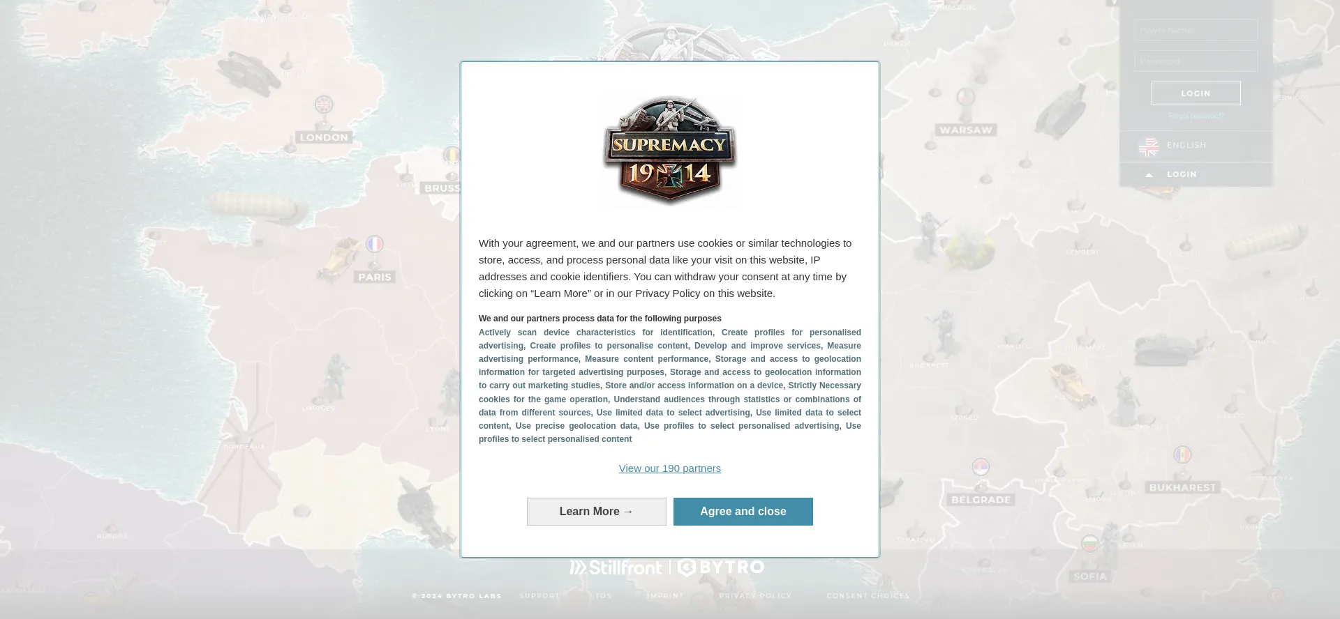Supremacy1914.com Screenshot