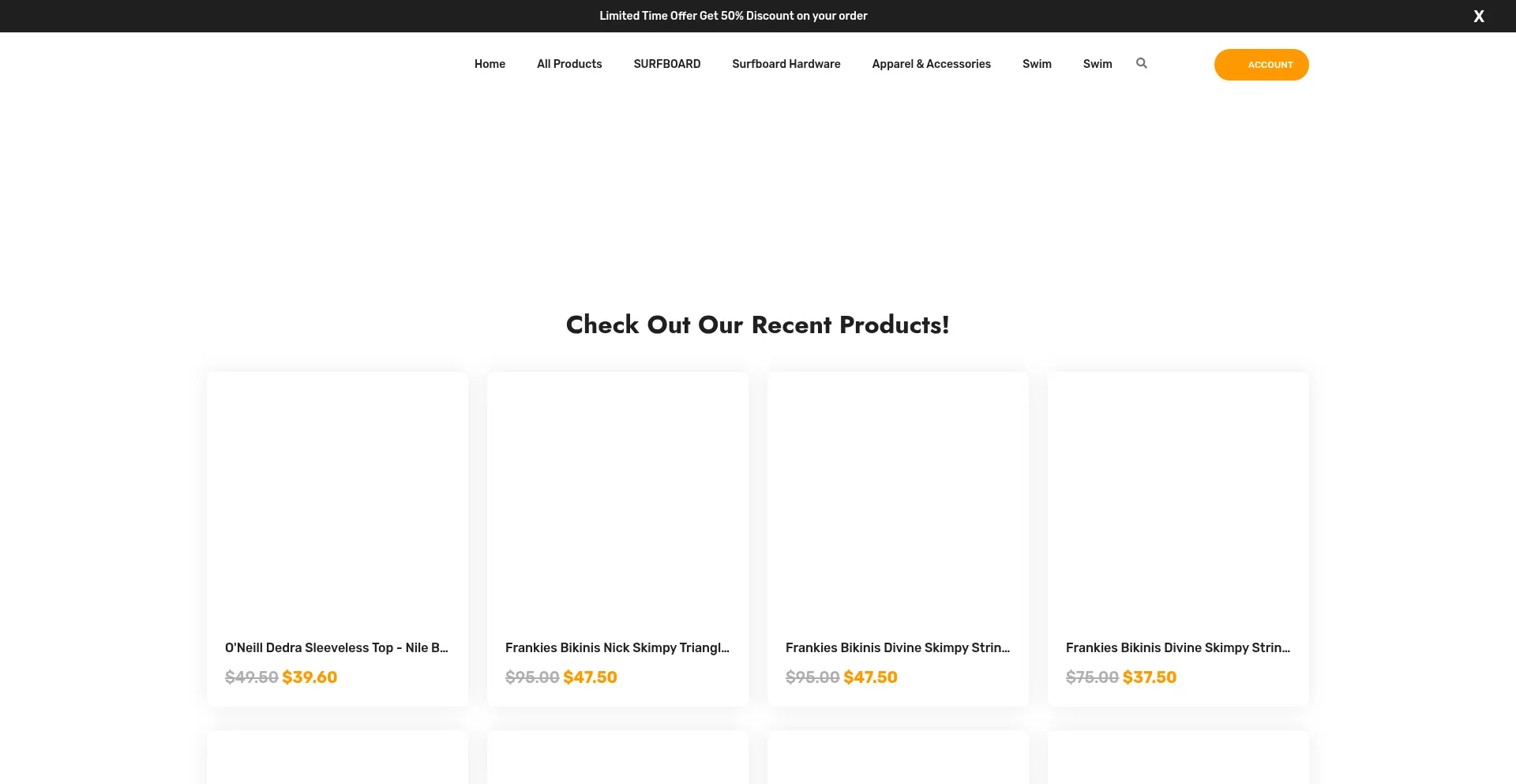 Website screenshot of Surfboardcentral.com