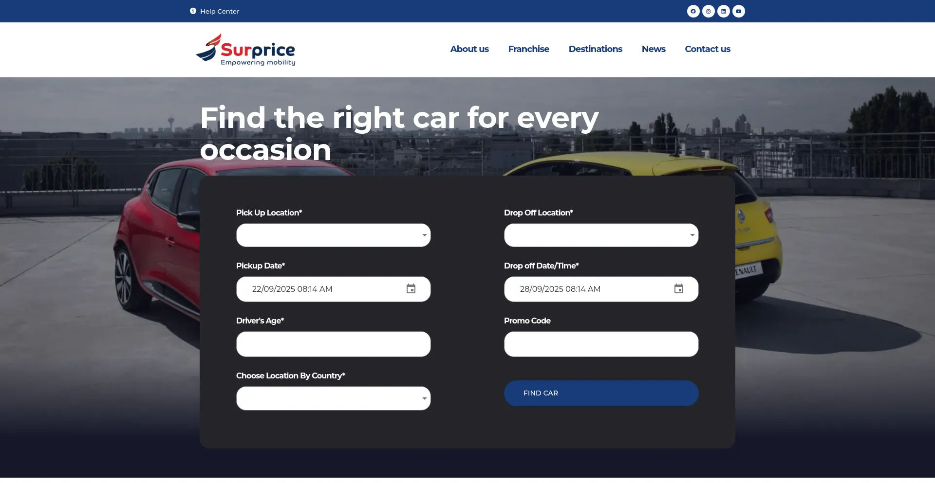 Surpricecars.com Screenshot