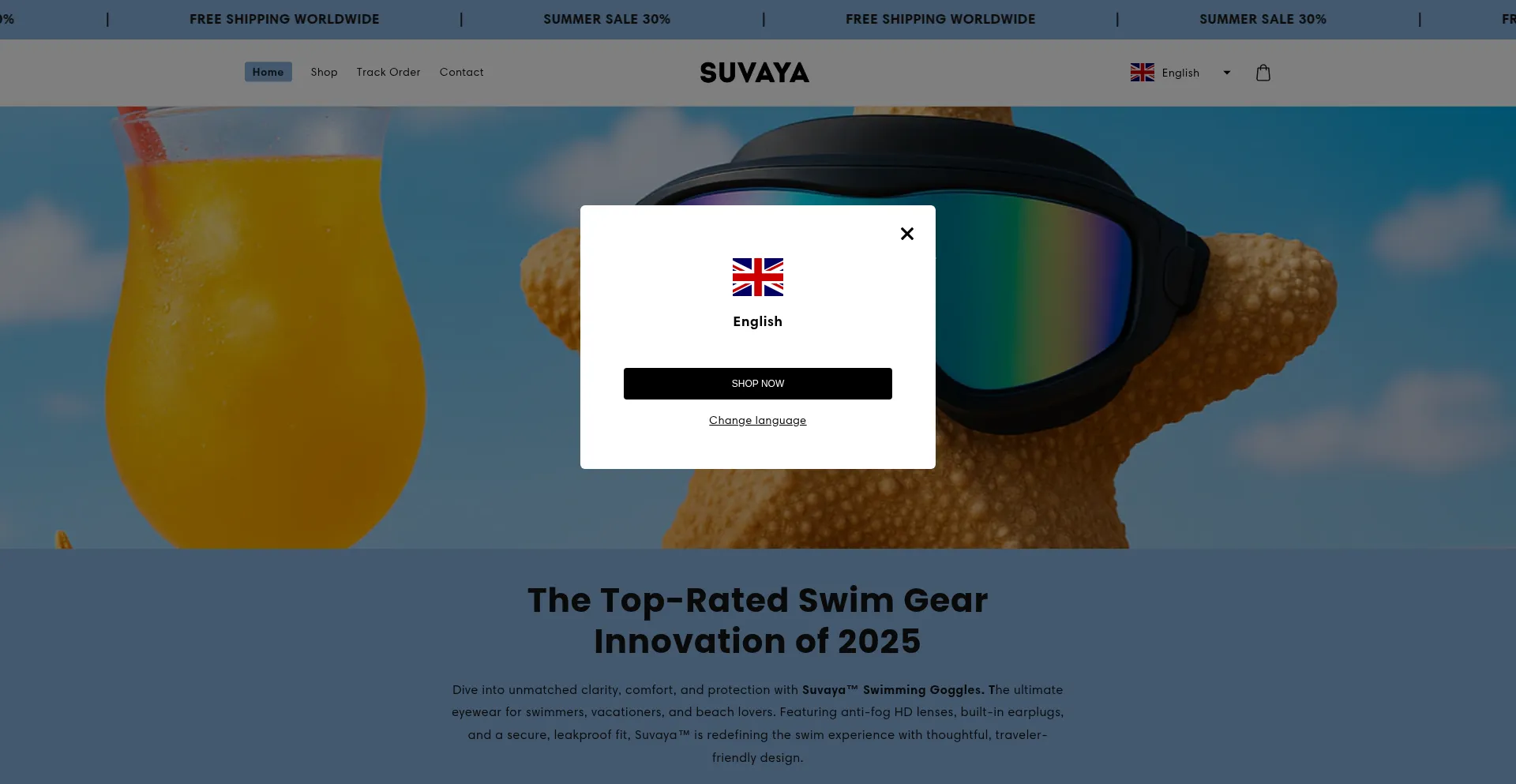 Website screenshot of Suvaya.store